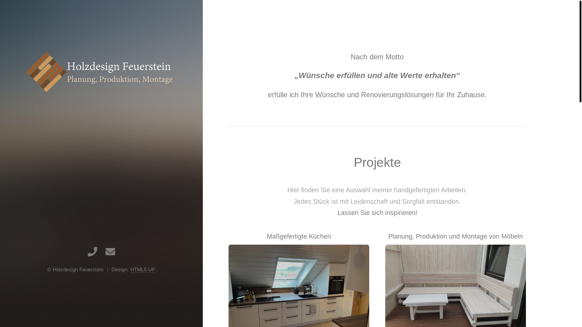 website screenshot of https://holzdesign-feuerstein.de/