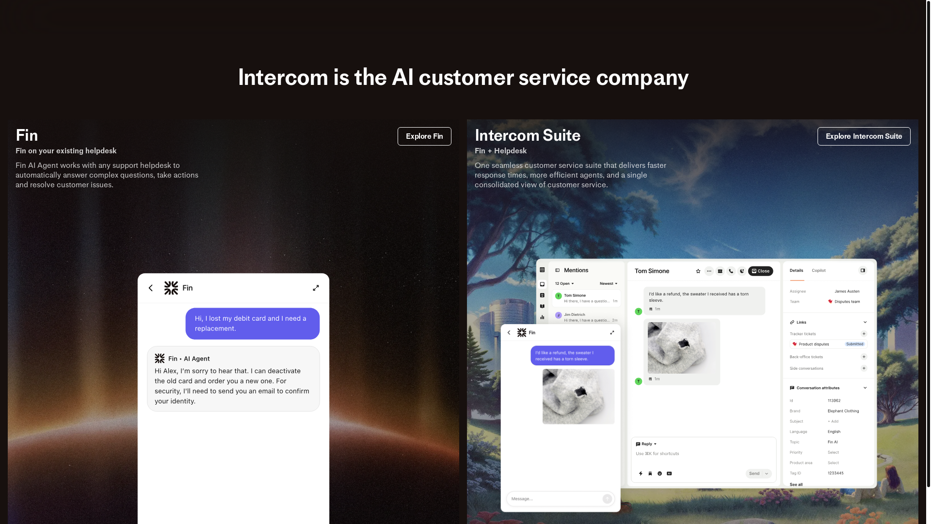 website screenshot of https://intercom.io/