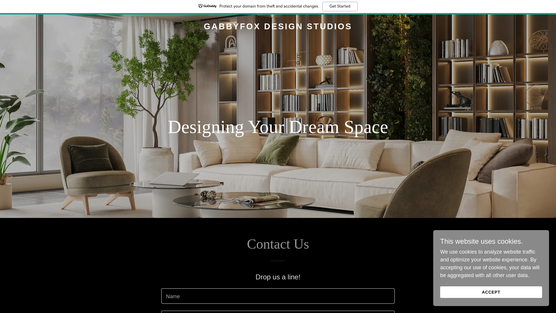 website screenshot of https://gfdesignstudios.com/