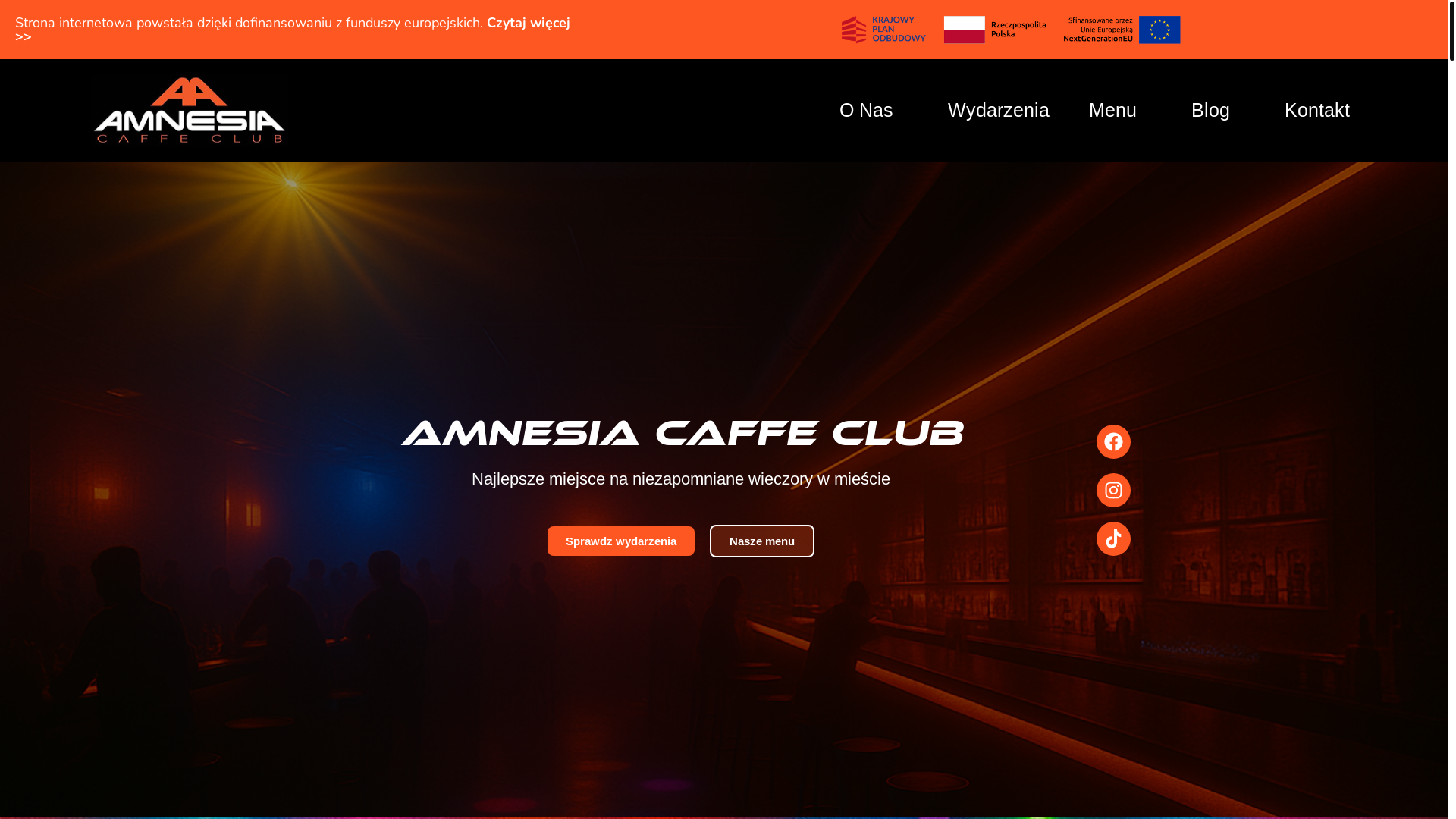 website screenshot of https://amnesiacaffeclub.pl/