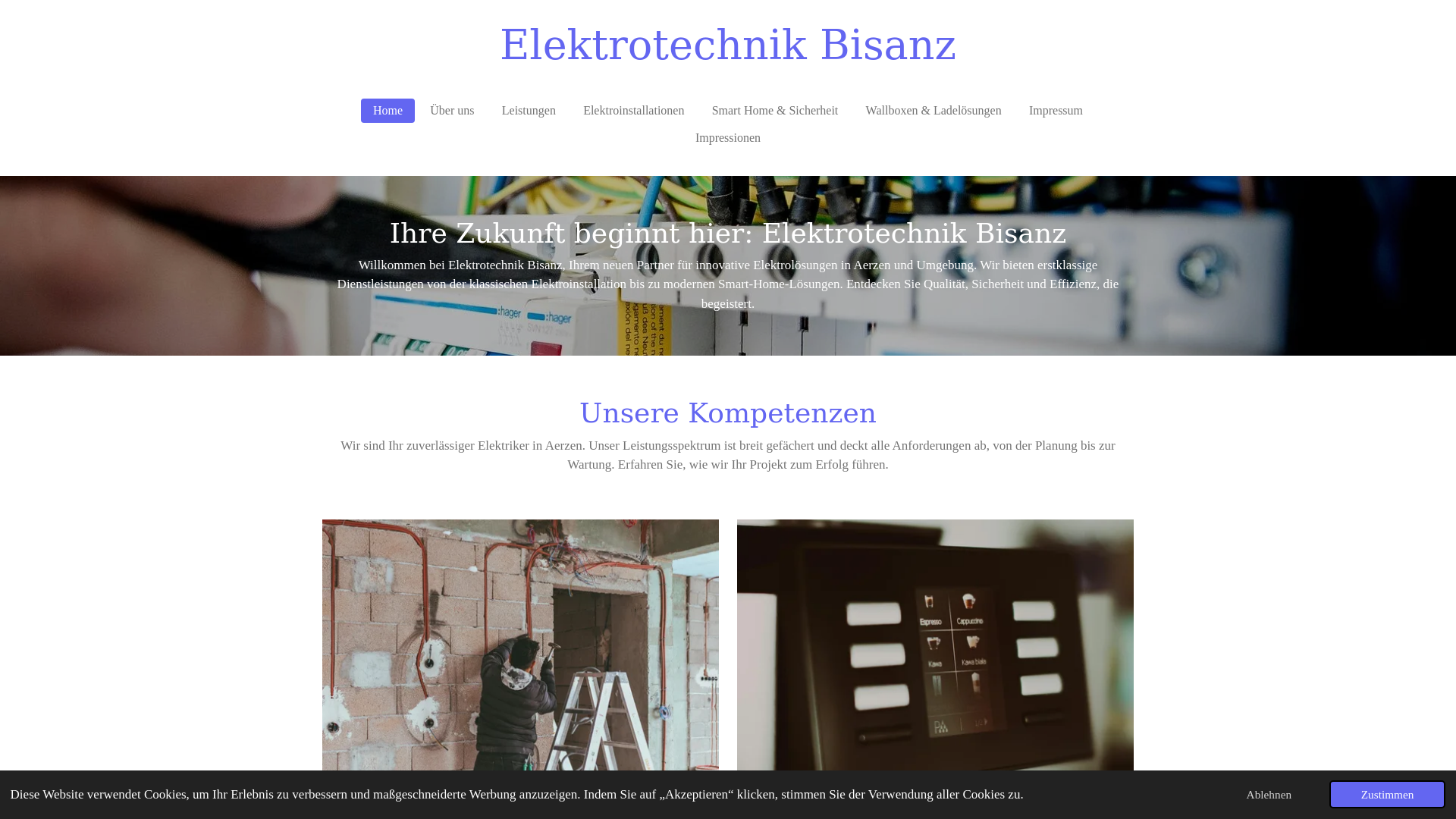 website screenshot of https://elektrotechnik-bisanz.de/