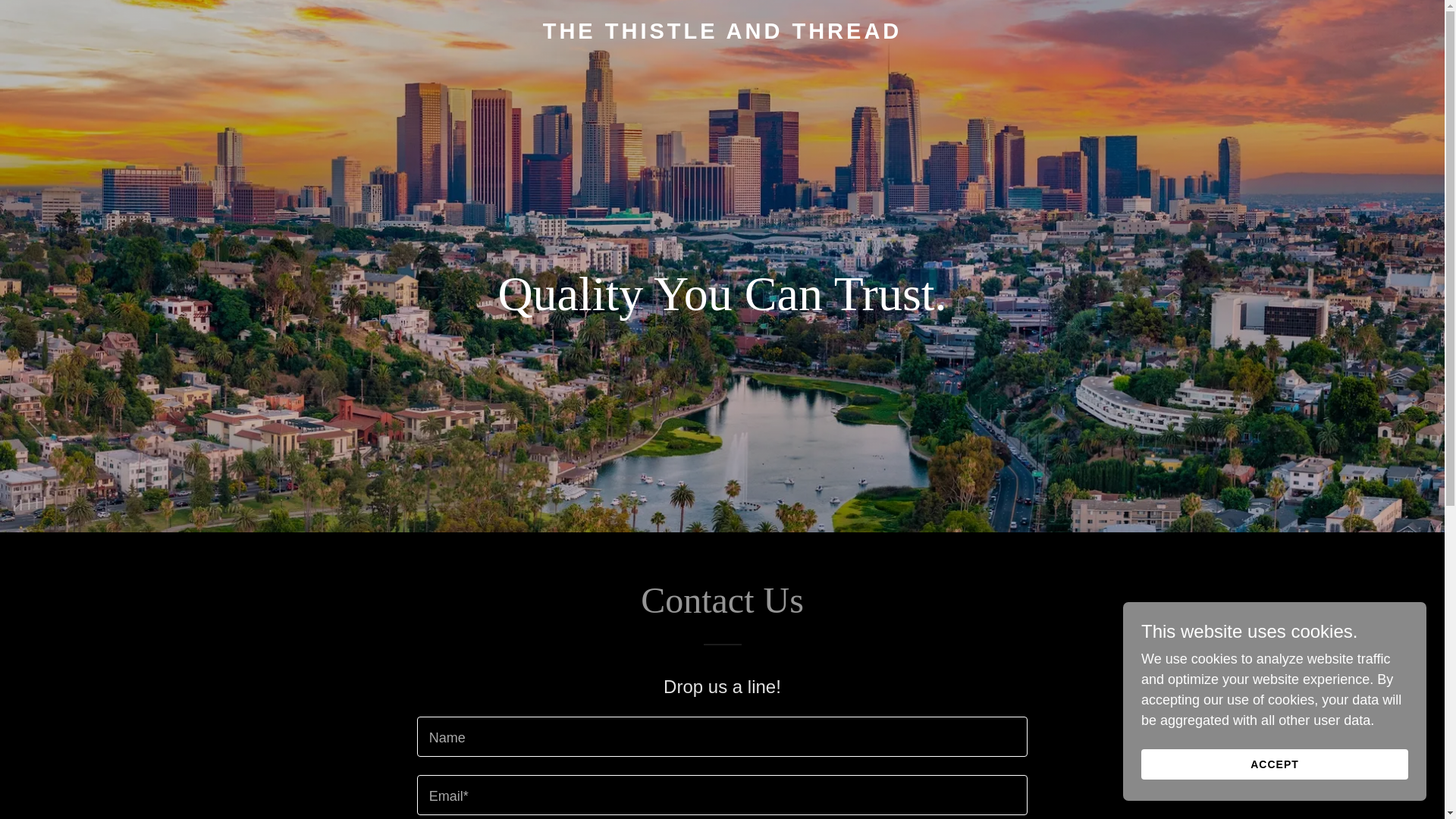 website screenshot of https://thethistleandthread.com/