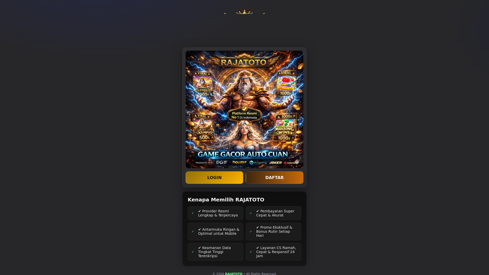 website screenshot of https://rajadari-segalaraja.pages.dev/