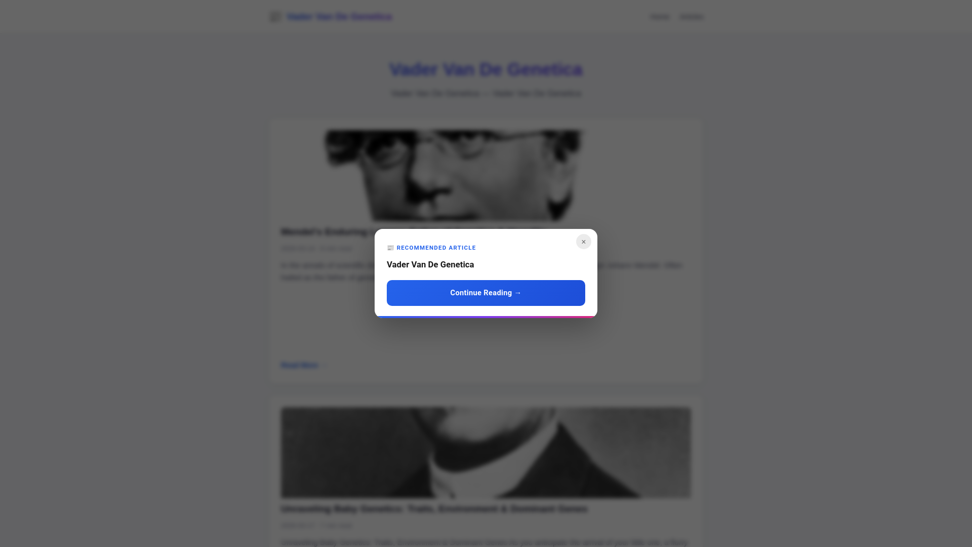 website screenshot of https://vader-van-de-genetica.pages.dev/