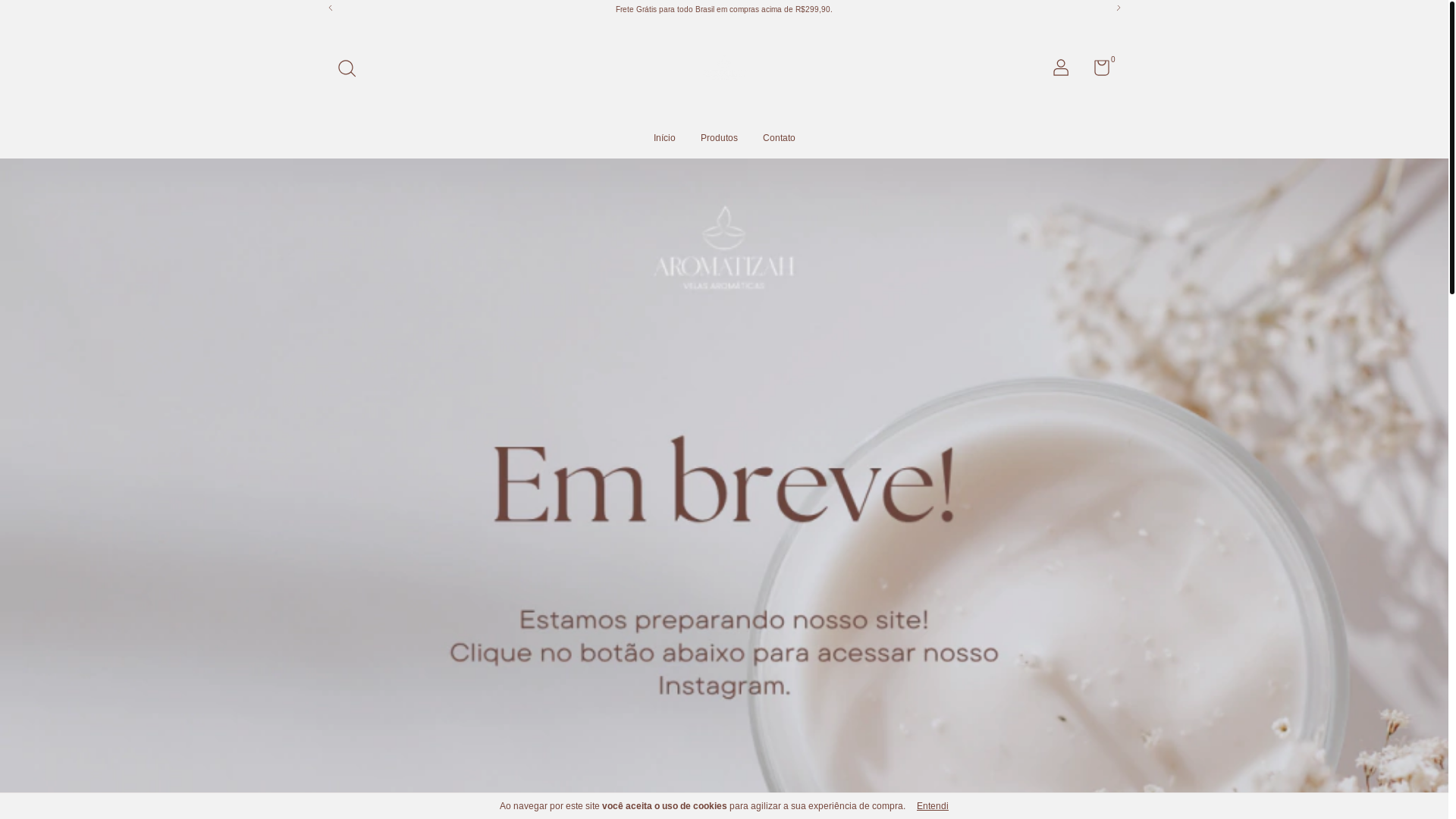 website screenshot of https://aromatizah.com.br/