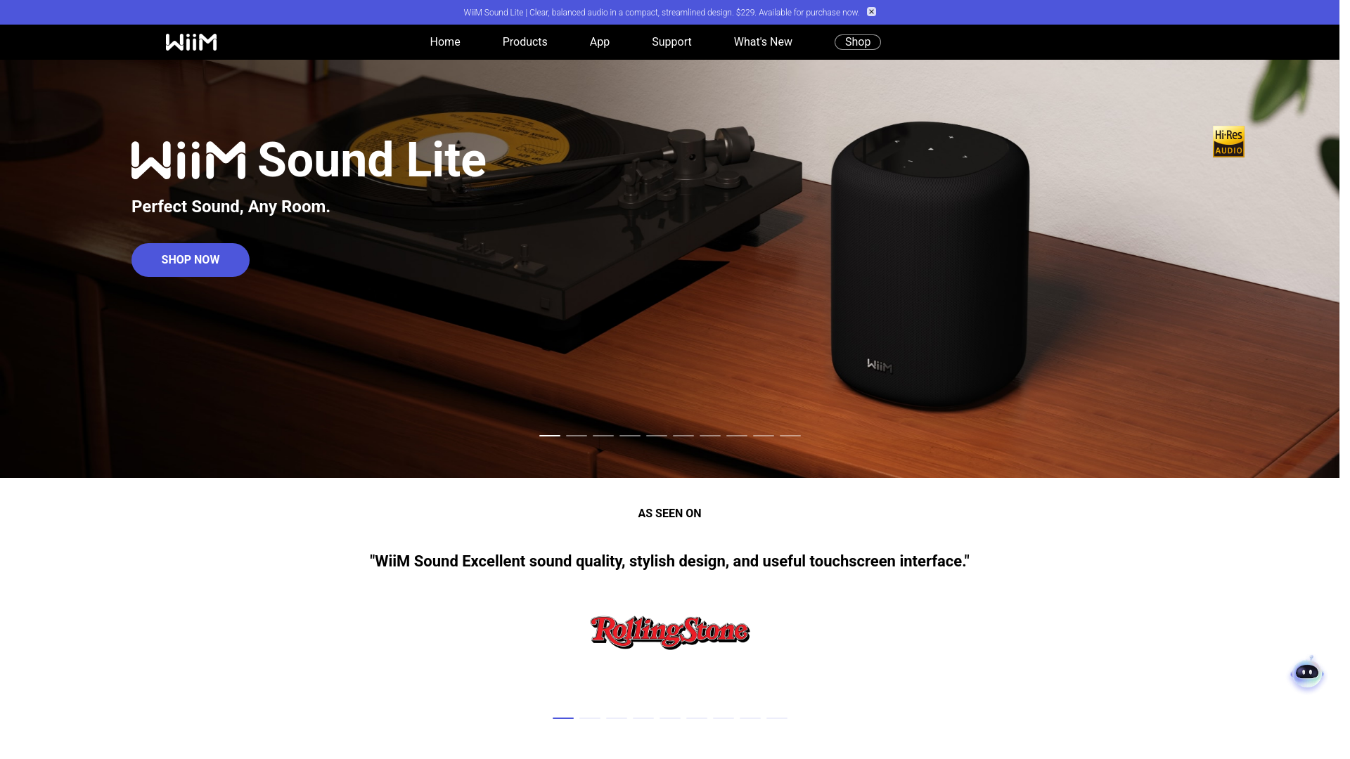 website screenshot of https://shop.wiimhome.com/