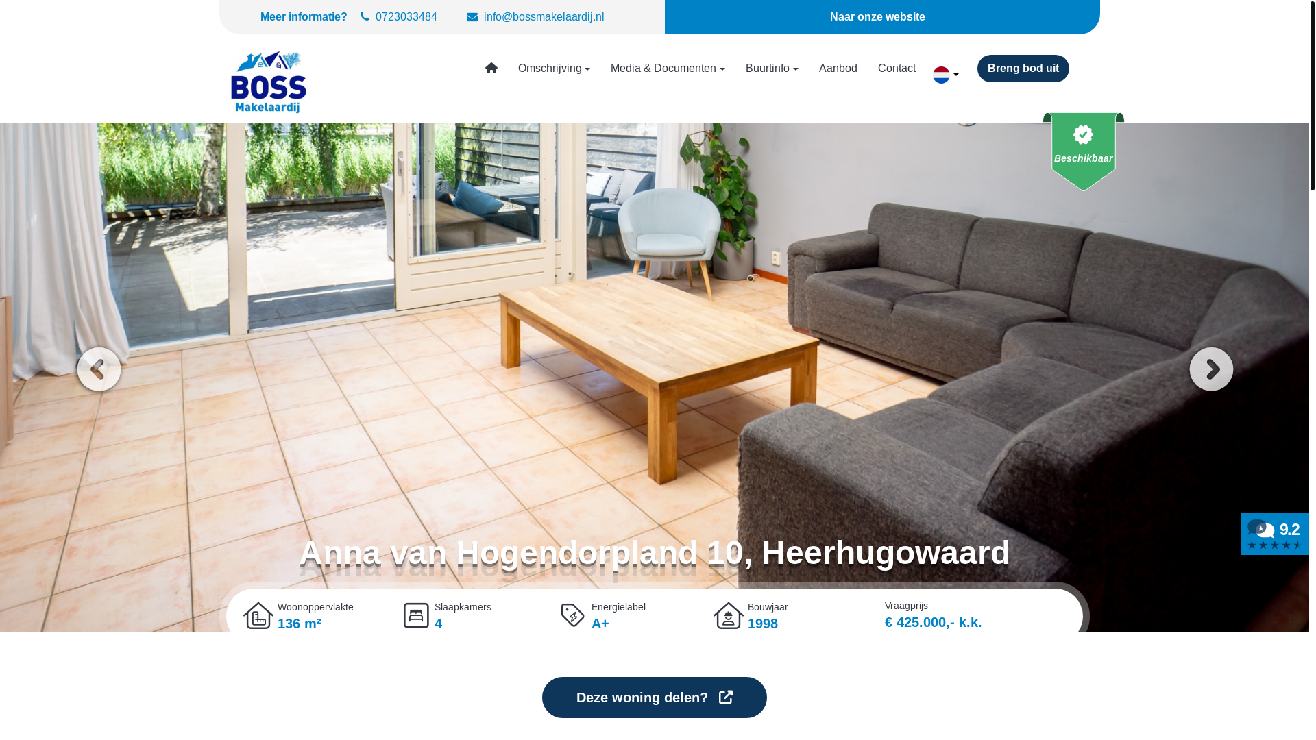 website screenshot of https://annavanhogendorpland10.nl/