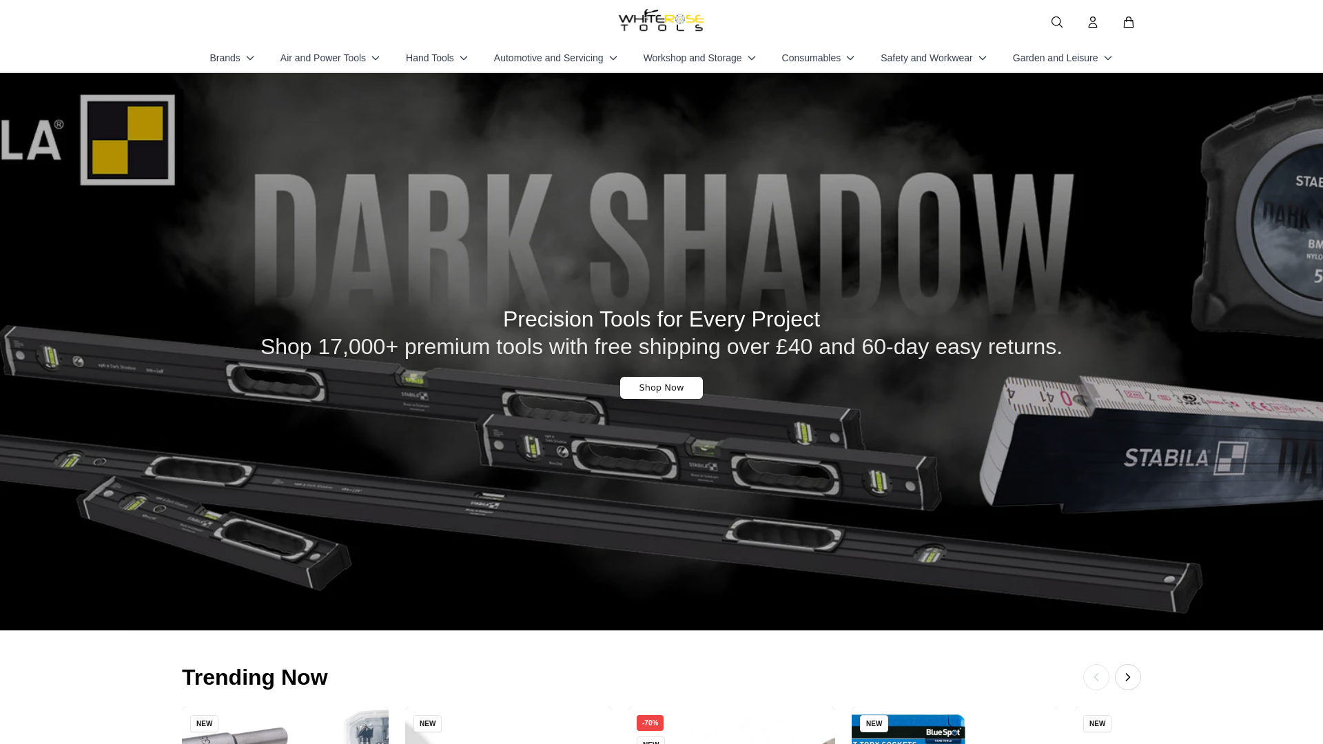 website screenshot of https://whiterosetoolsstore.shop/