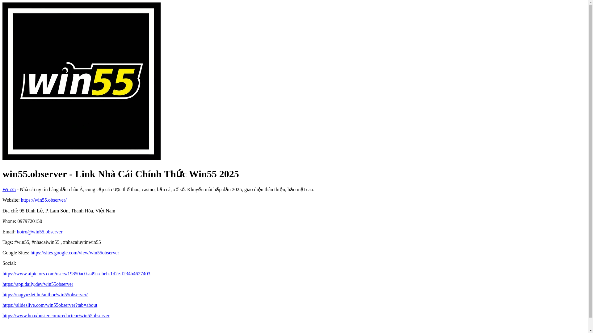 website screenshot of https://win55observer.pages.dev/