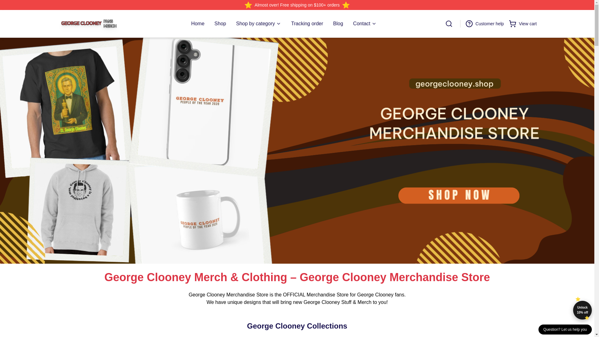 website screenshot of https://georgeclooney.shop/