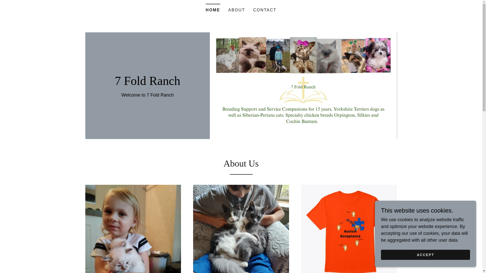 website screenshot of https://7foldranch.com/