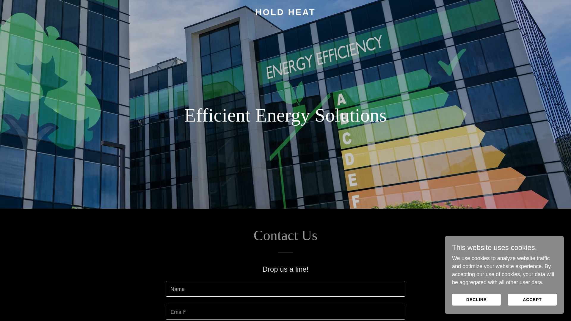 website screenshot of https://holdheatlab.co.uk/