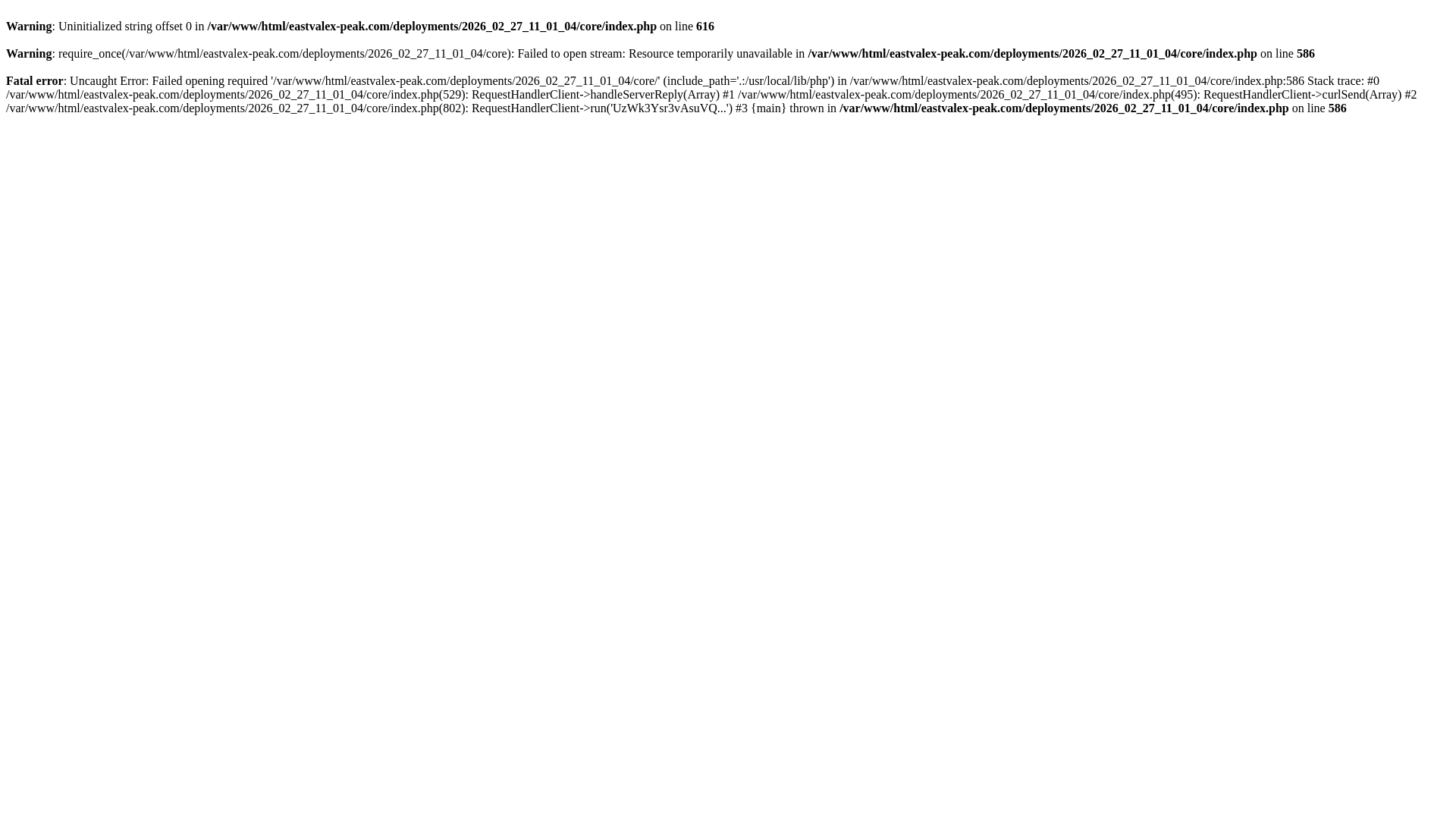 website screenshot of https://eastvalex-peak.com