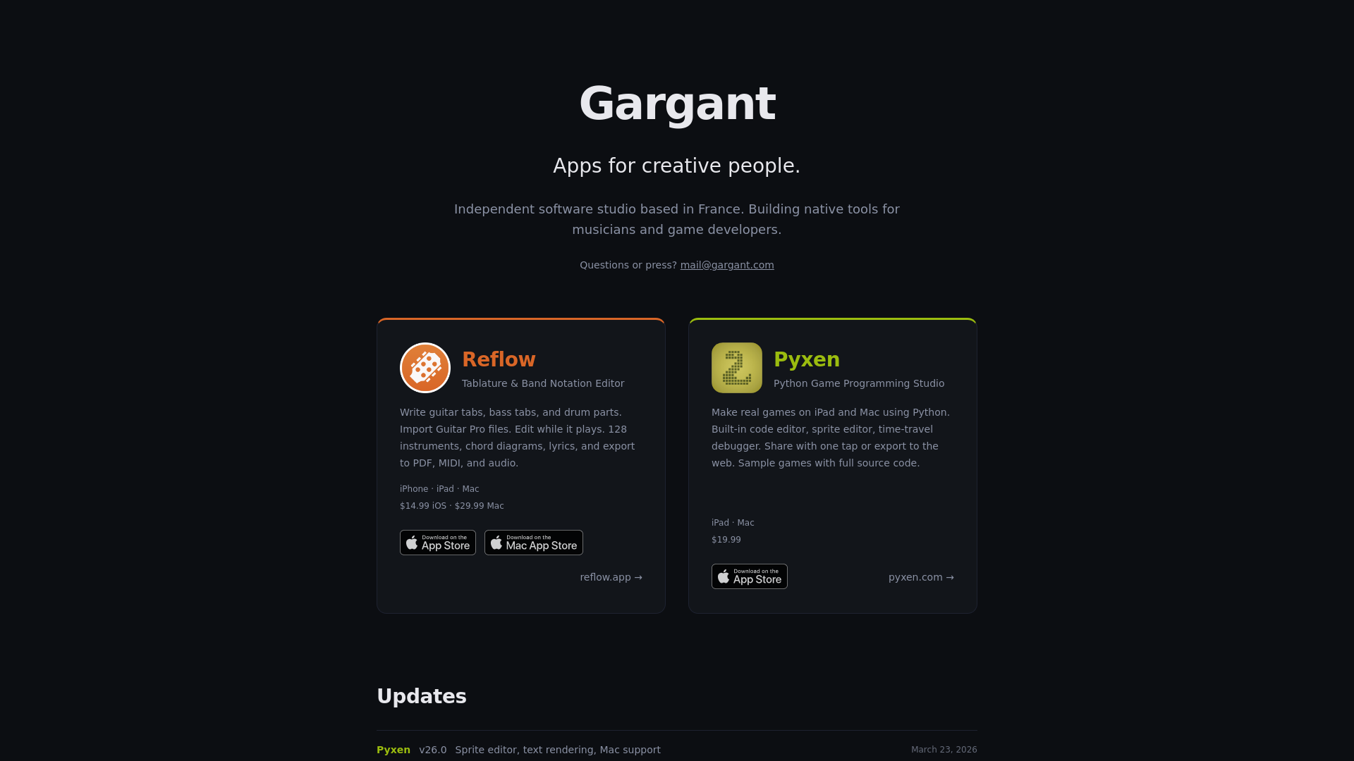 website screenshot of https://gargant-site.pages.dev/