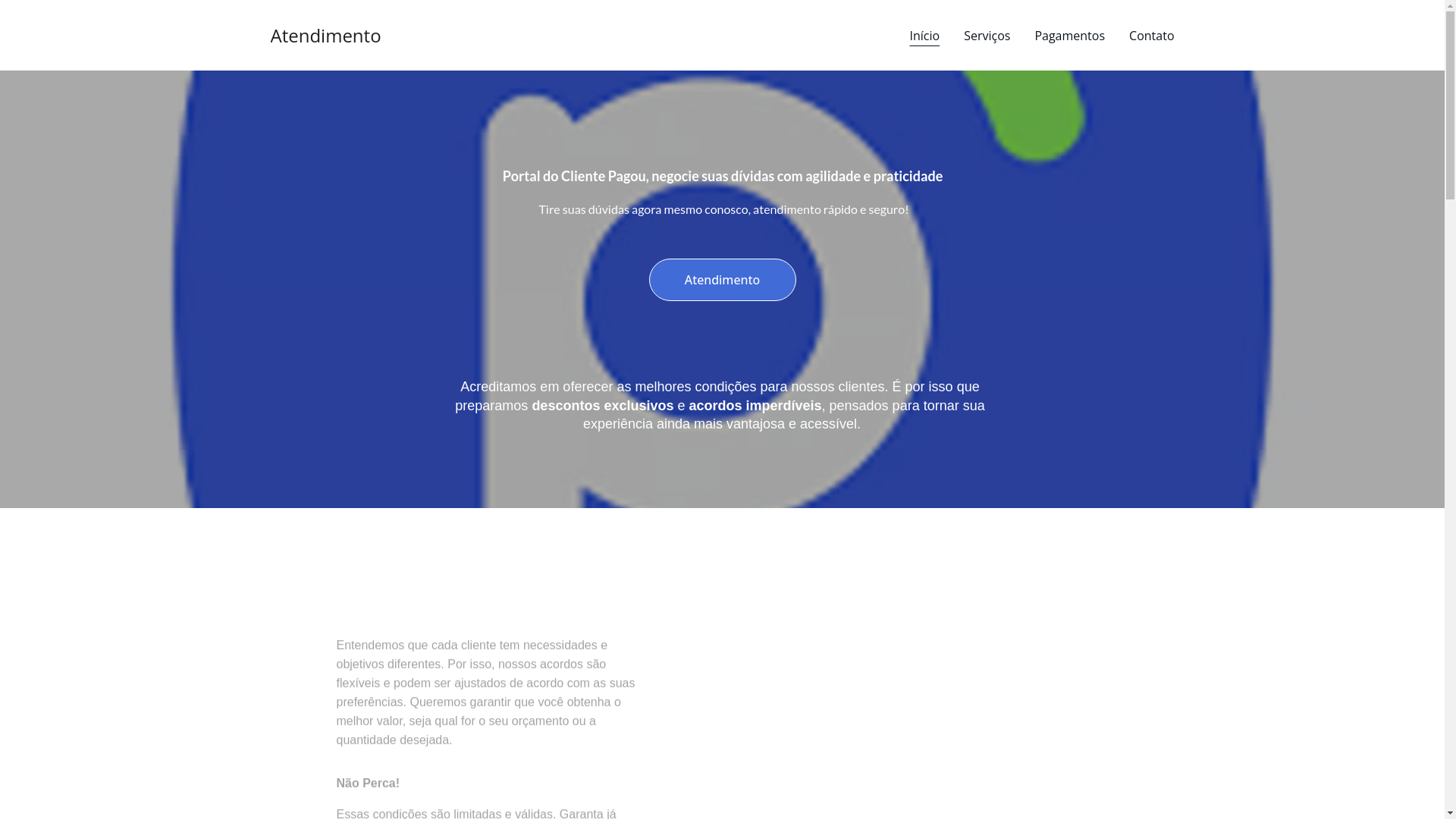 website screenshot of https://pagoucanaldoatendimento.online/