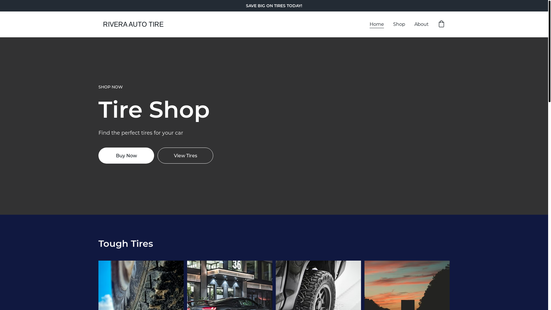 website screenshot of https://riveraautotire.com/