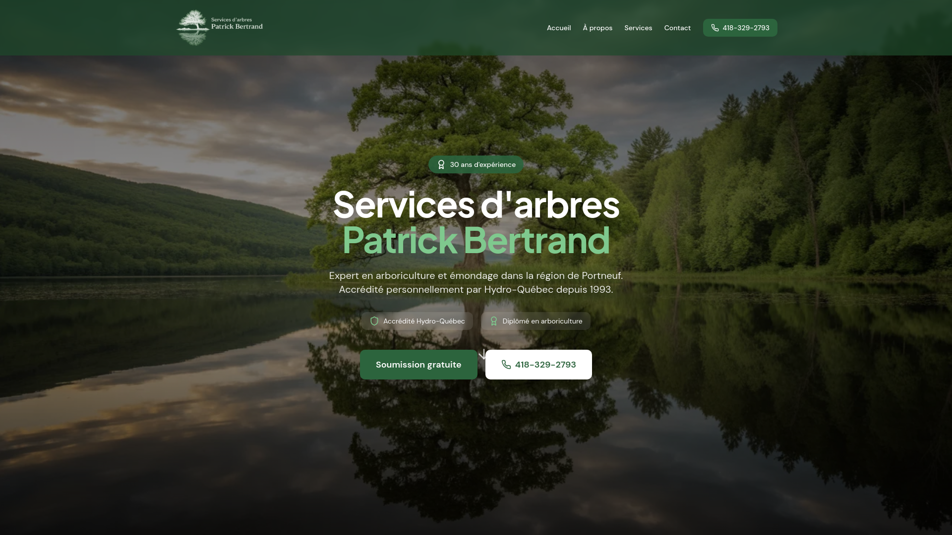 website screenshot of https://emondagepbertrand.ca