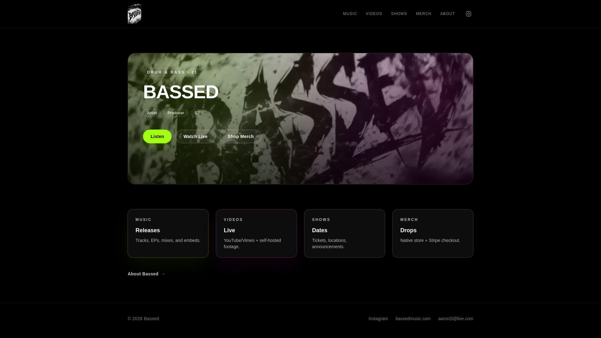 website screenshot of https://atbassed.com/