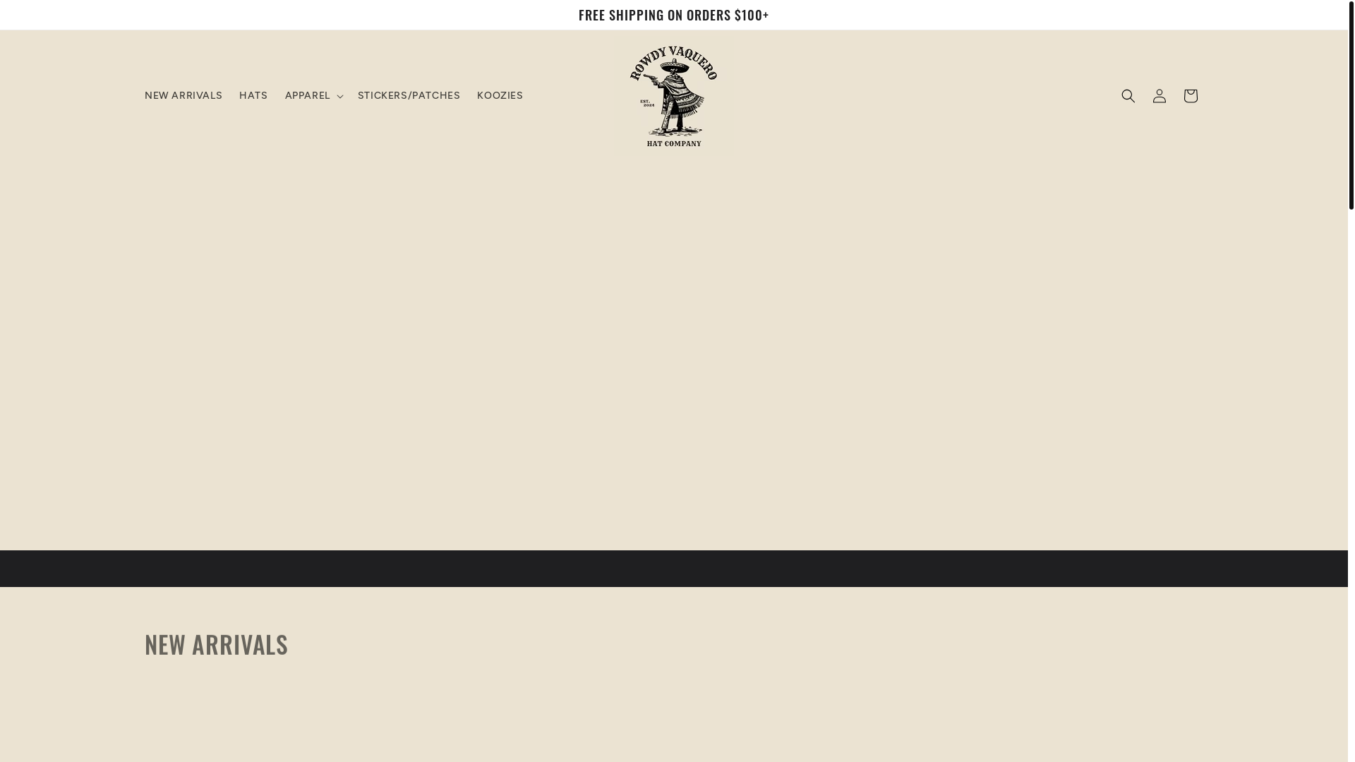 website screenshot of https://rowdyvaquero.com/