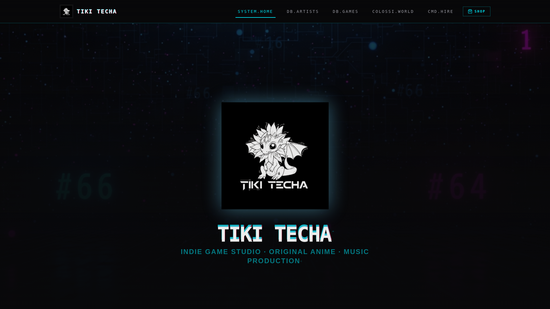 website screenshot of https://tikitecha.studio
