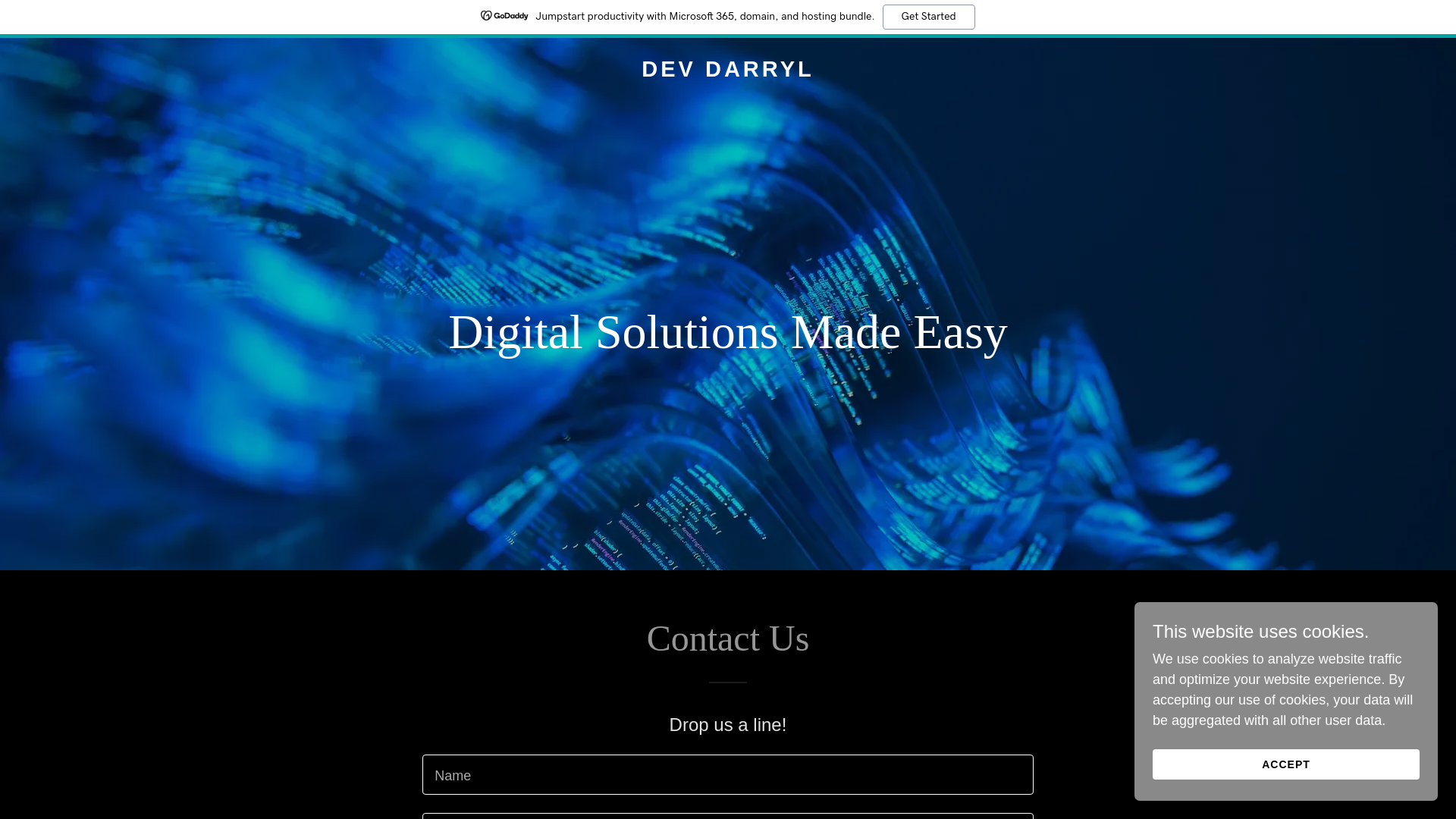 website screenshot of https://darrylangelo-dev.com/