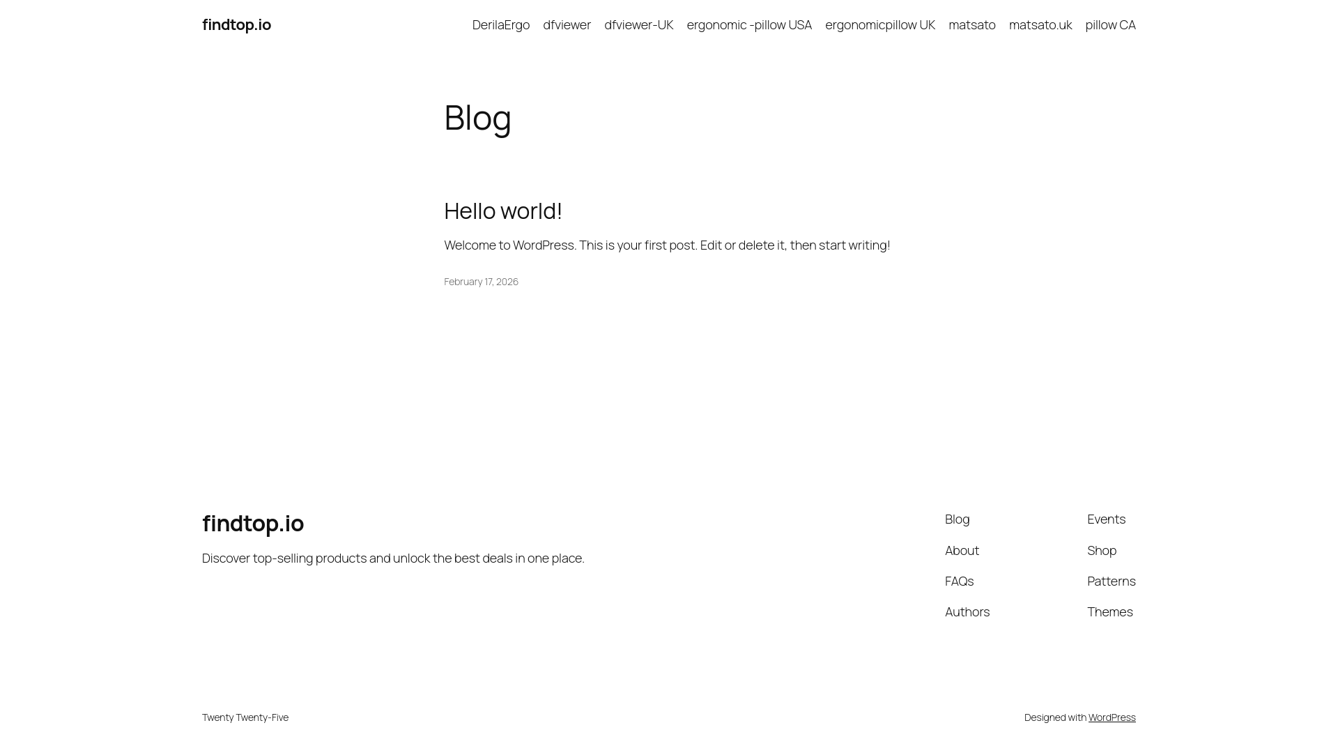 website screenshot of https://findtop.io/