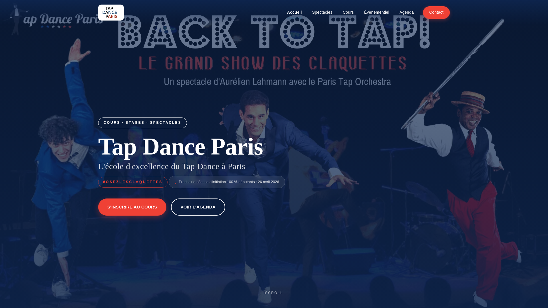 website screenshot of https://tap-dance-paris-demo-v2.pages.dev/