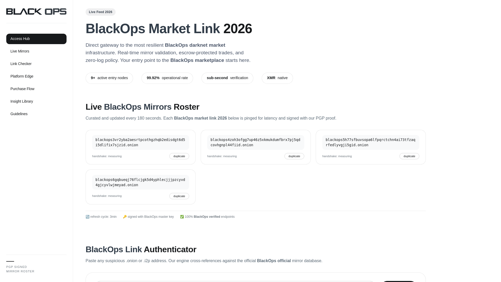 website screenshot of https://black-ops-darknet.sbs/