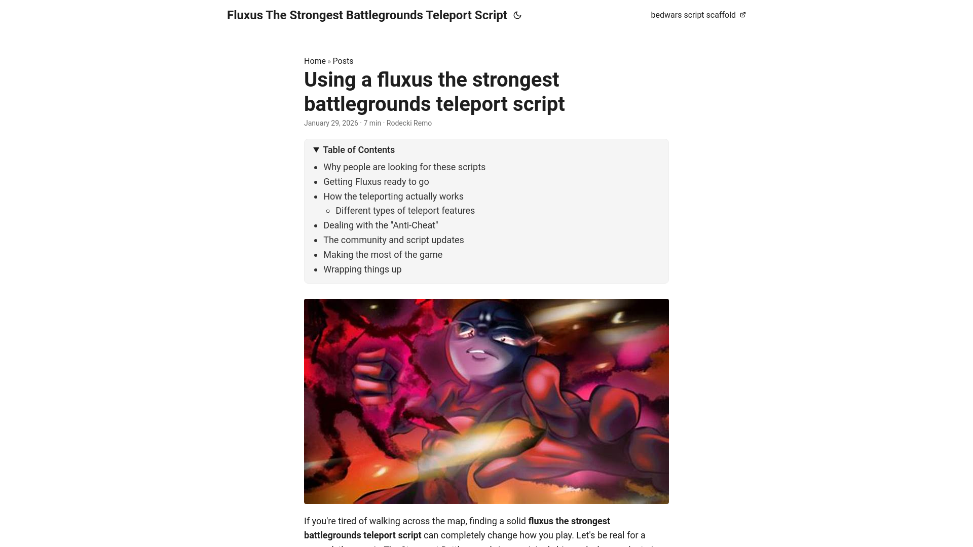 website screenshot of https://fluxus-the-strongest-battlegrounds-teleport-script.pages.dev/