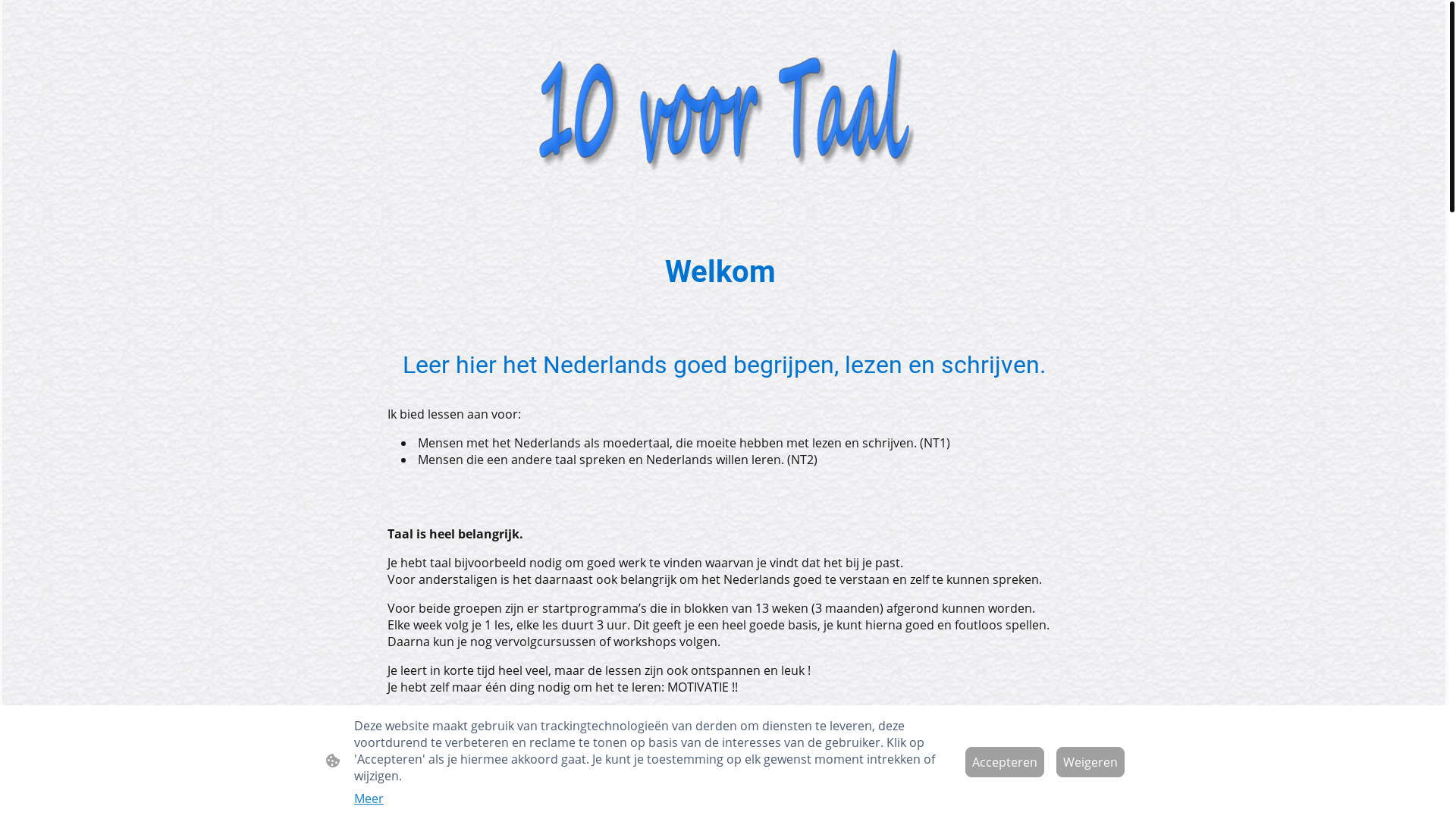 website screenshot of https://10-voor-taal.nl/