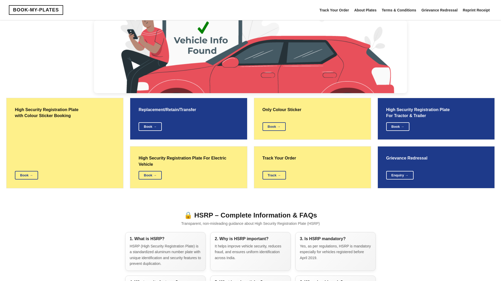 website screenshot of https://bookmyplates.co.in/