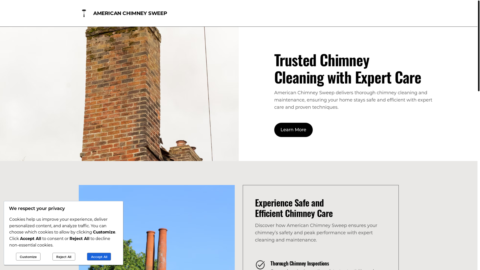 website screenshot of https://americanchimneysweep.shop/