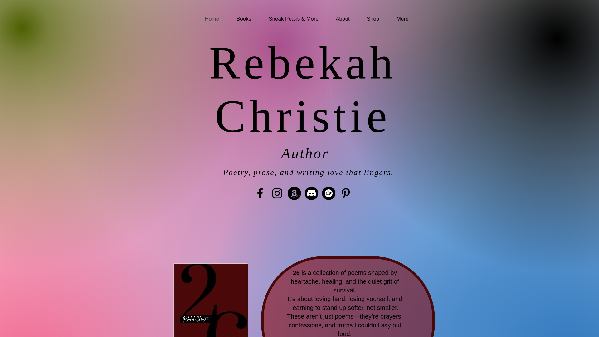 website screenshot of https://rccxwrites.com/