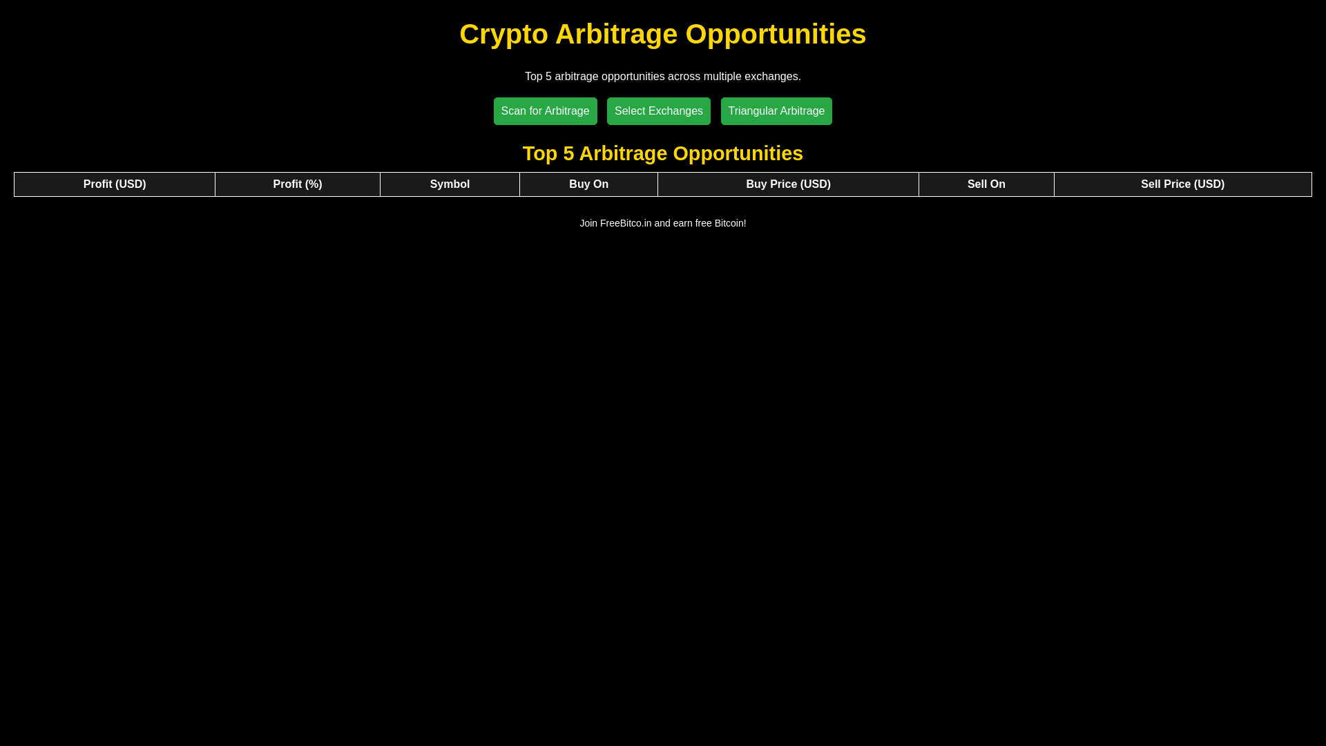website screenshot of https://arbscaner.pages.dev/