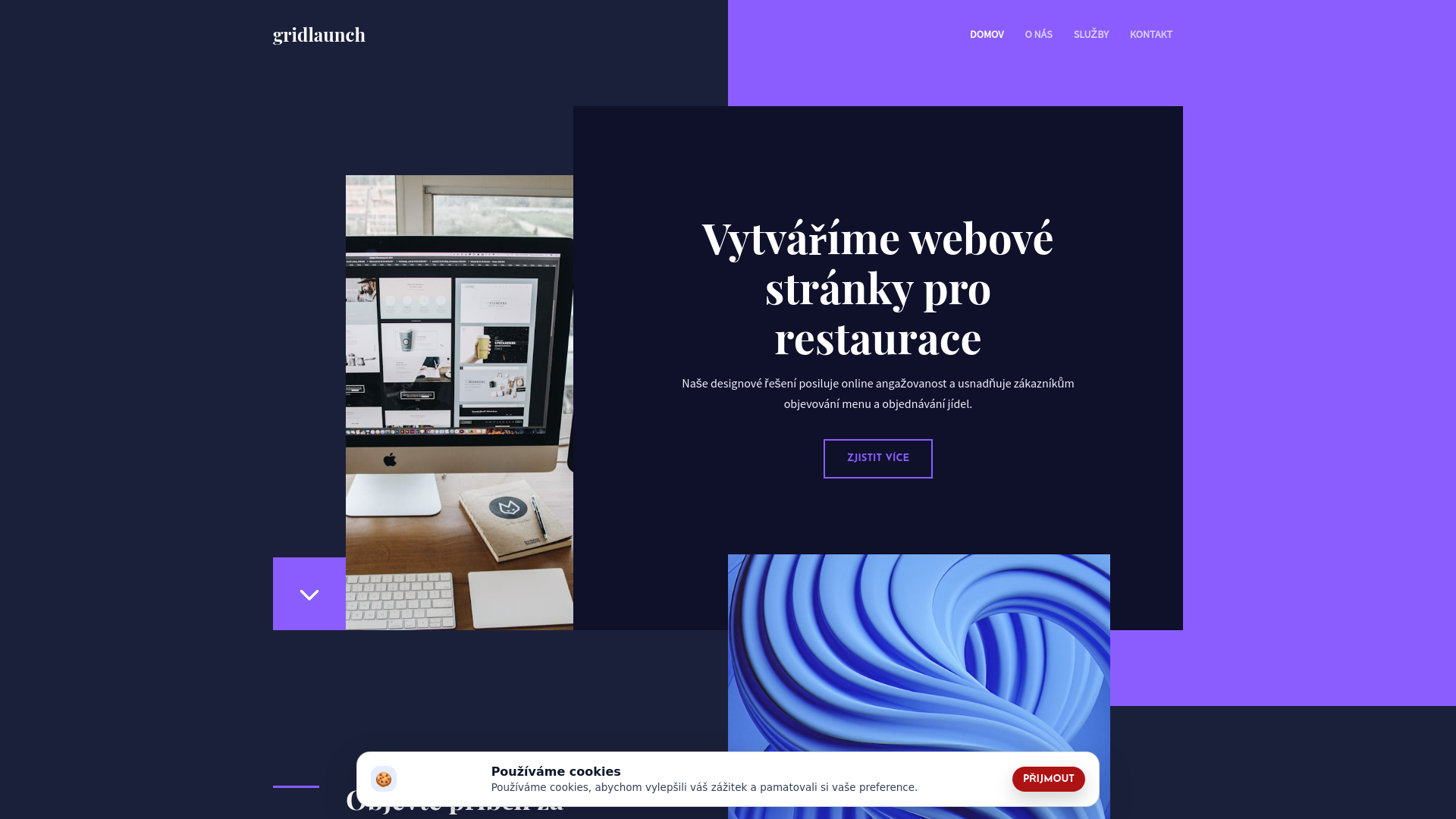 website screenshot of https://gridlaunch.cc/