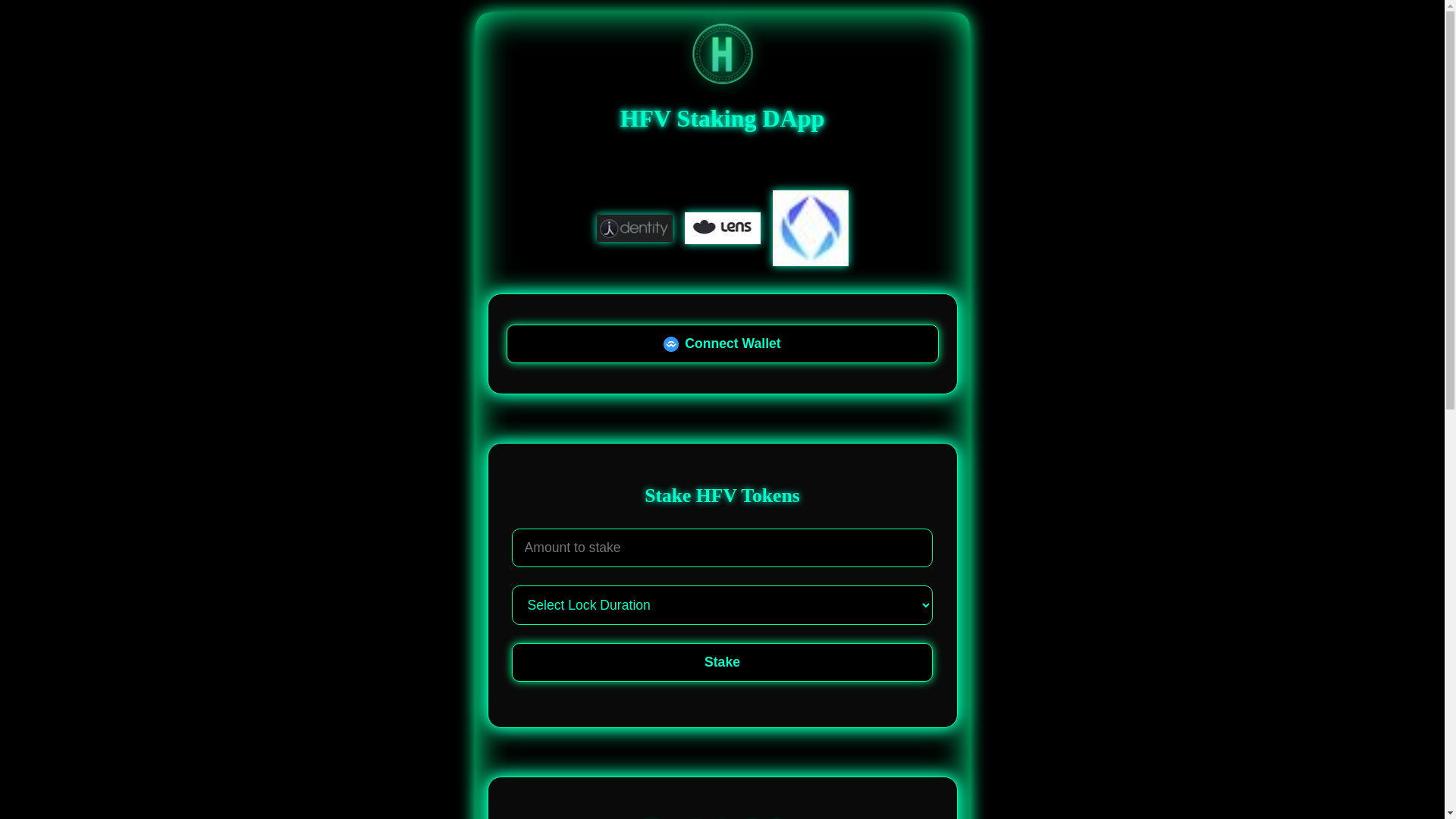 website screenshot of https://hfvstaking.app/