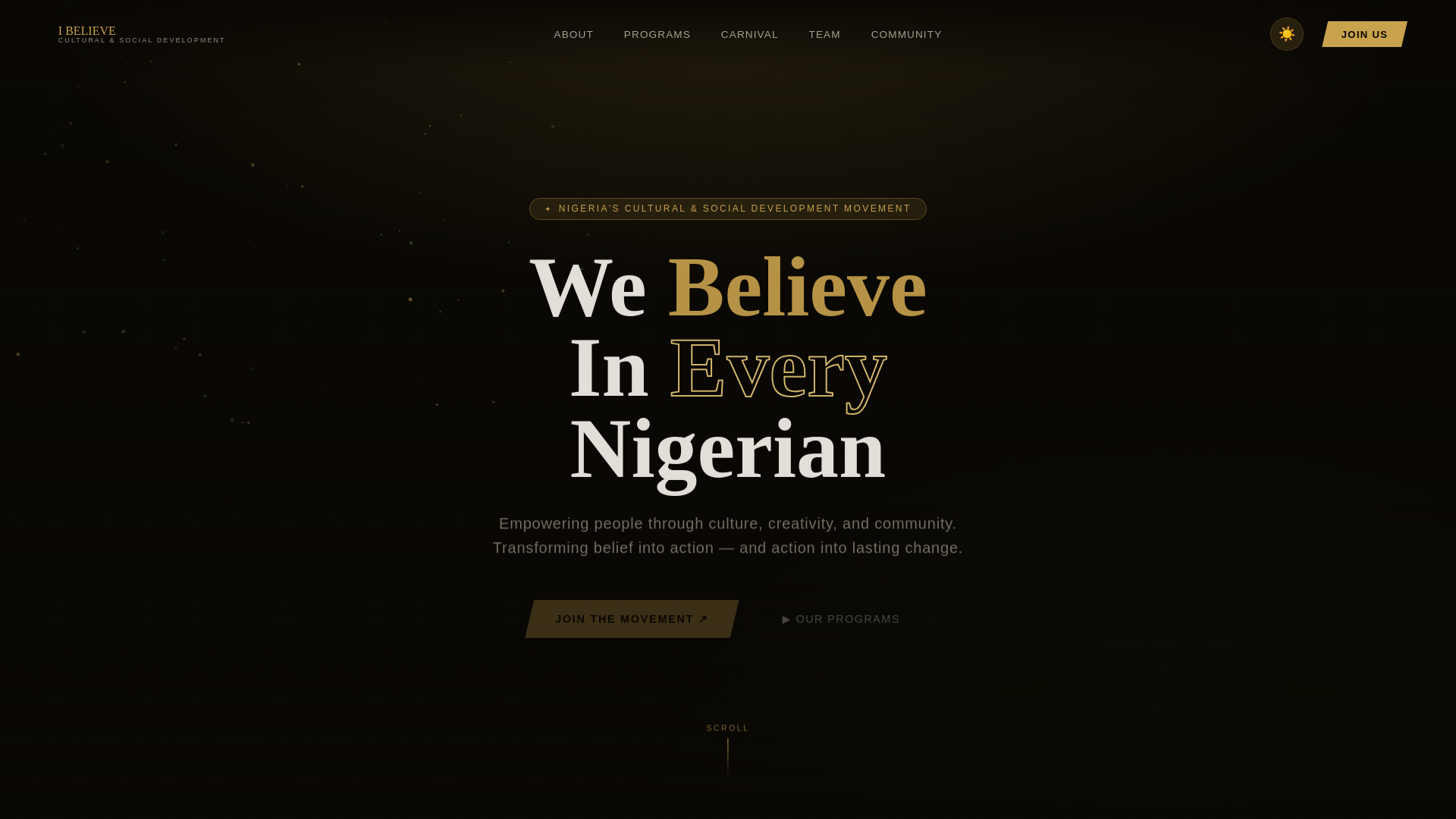website screenshot of https://ibelievefoundationng.pages.dev/