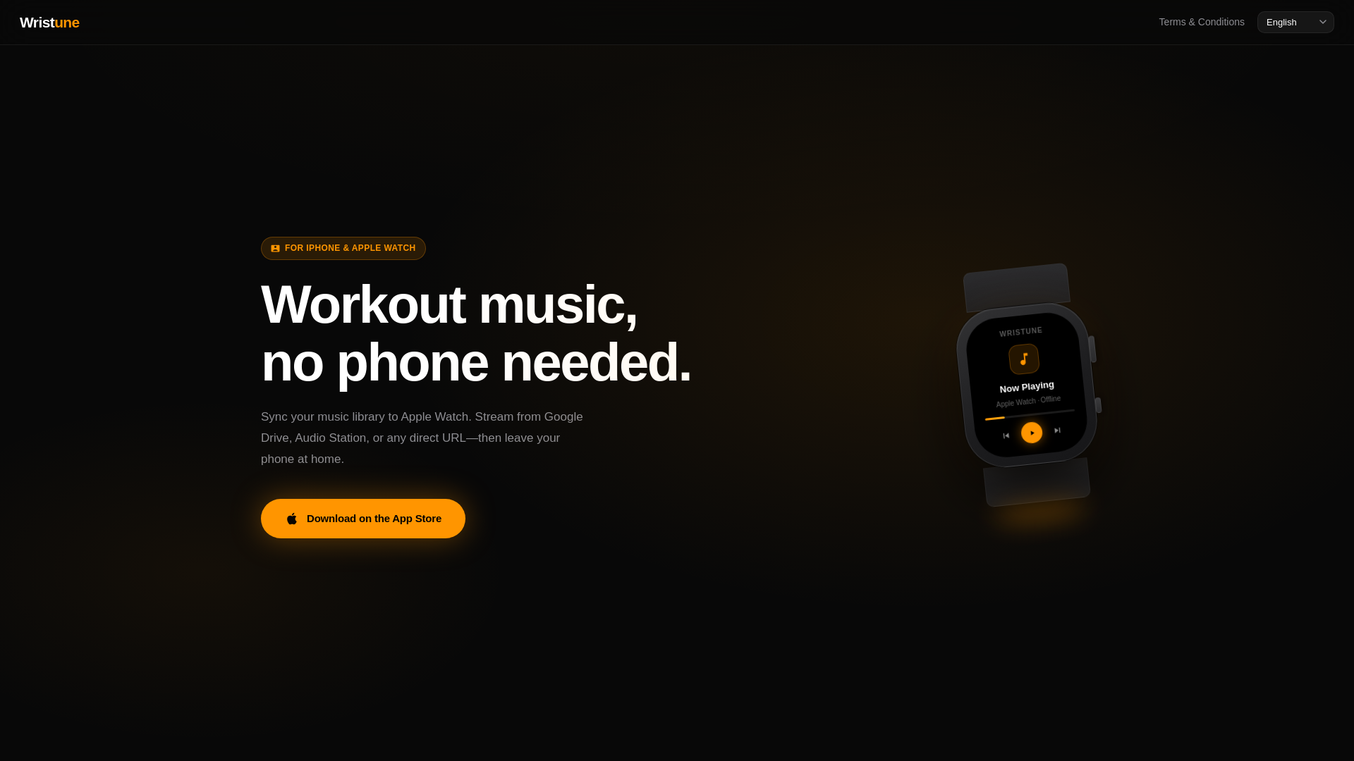 website screenshot of https://wristune.com/