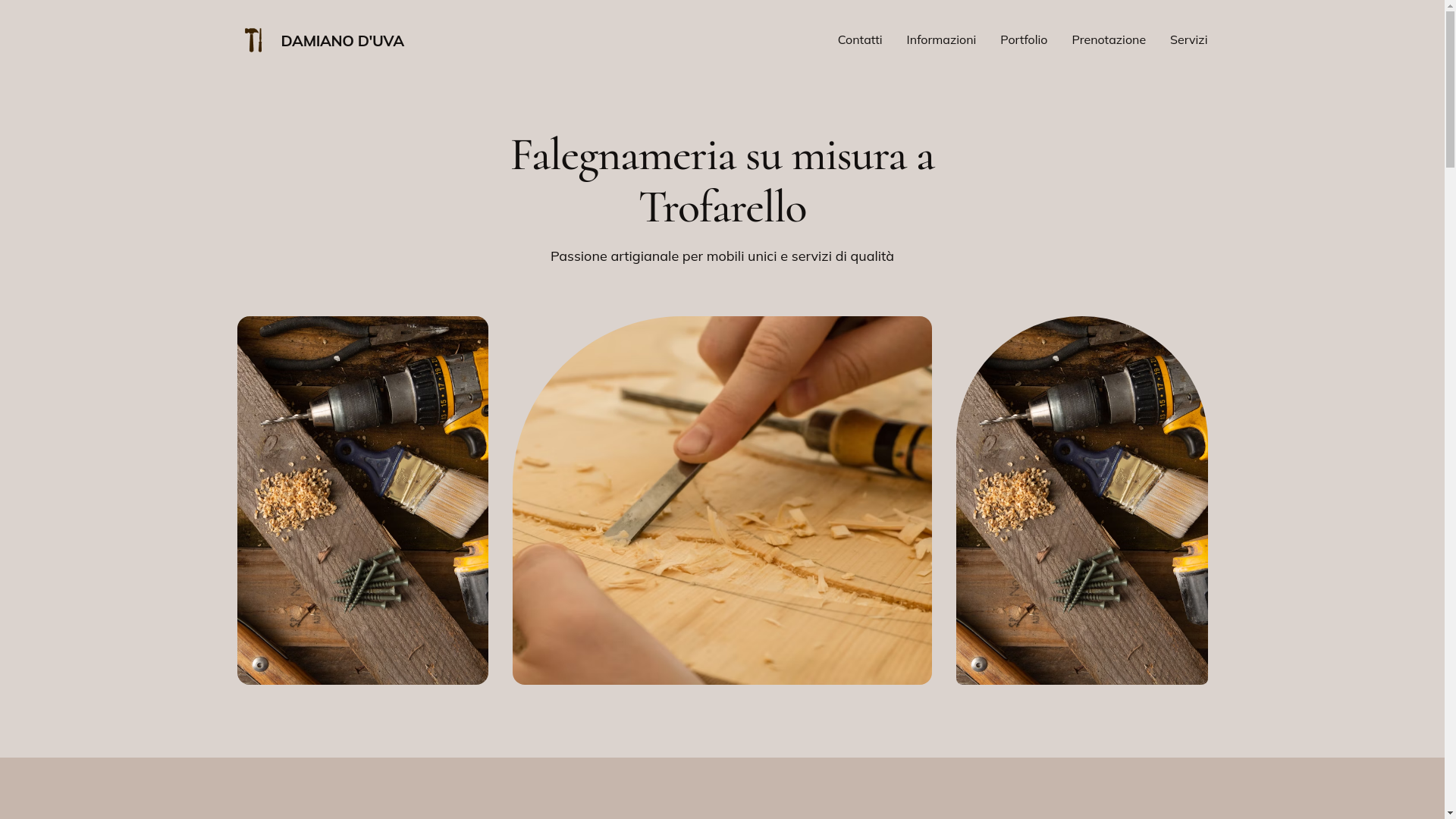 website screenshot of https://damianoduva.it/