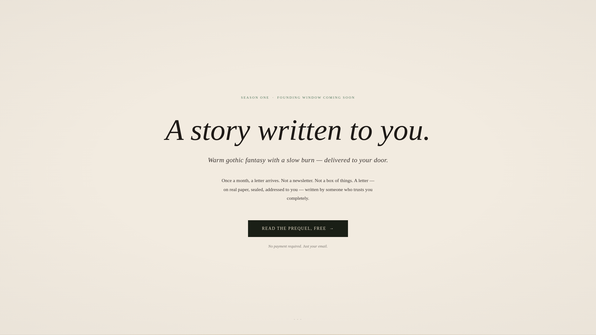 website screenshot of https://thornwood-letters.pages.dev/