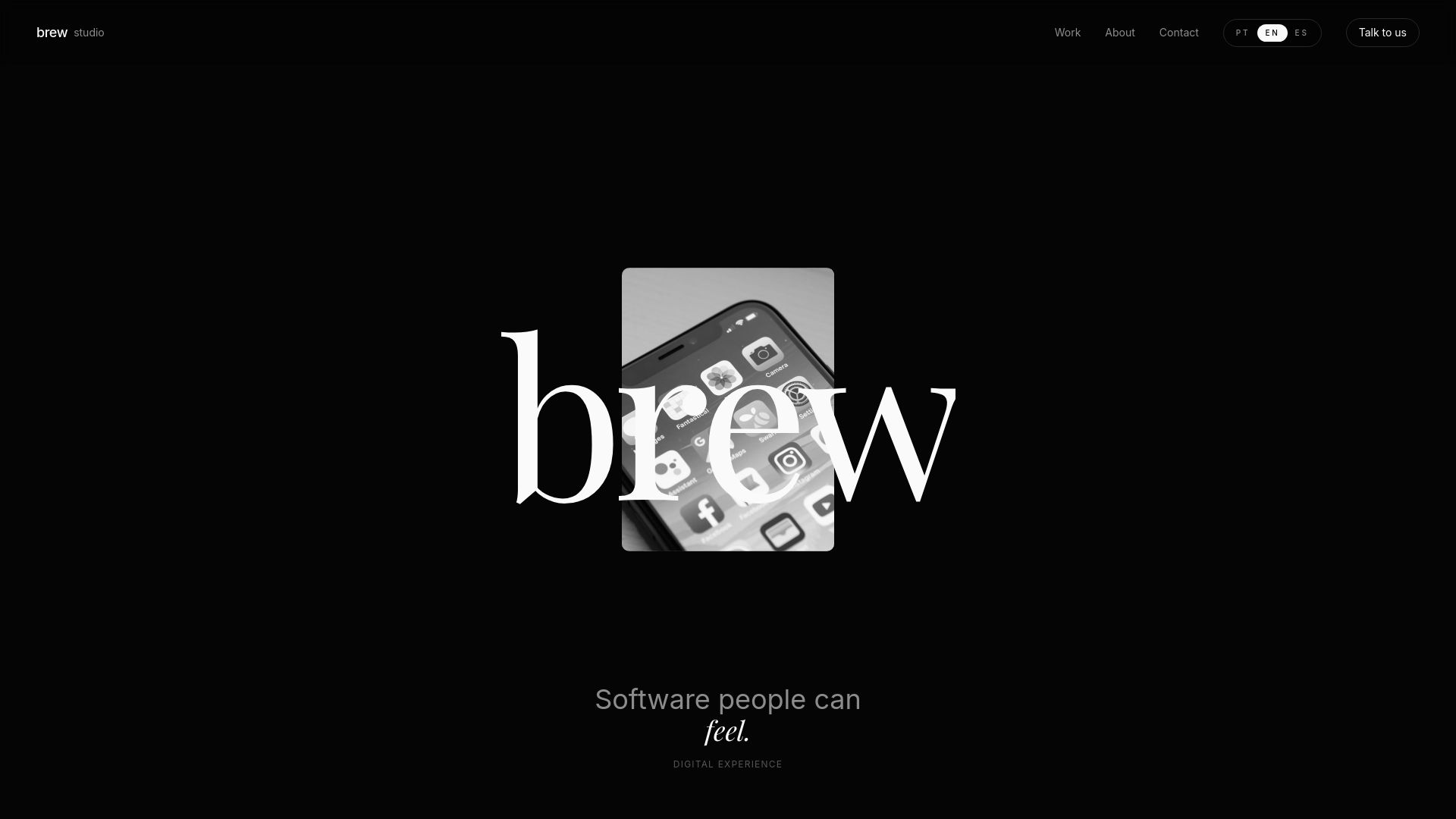 website screenshot of https://brewstudio.com.br/