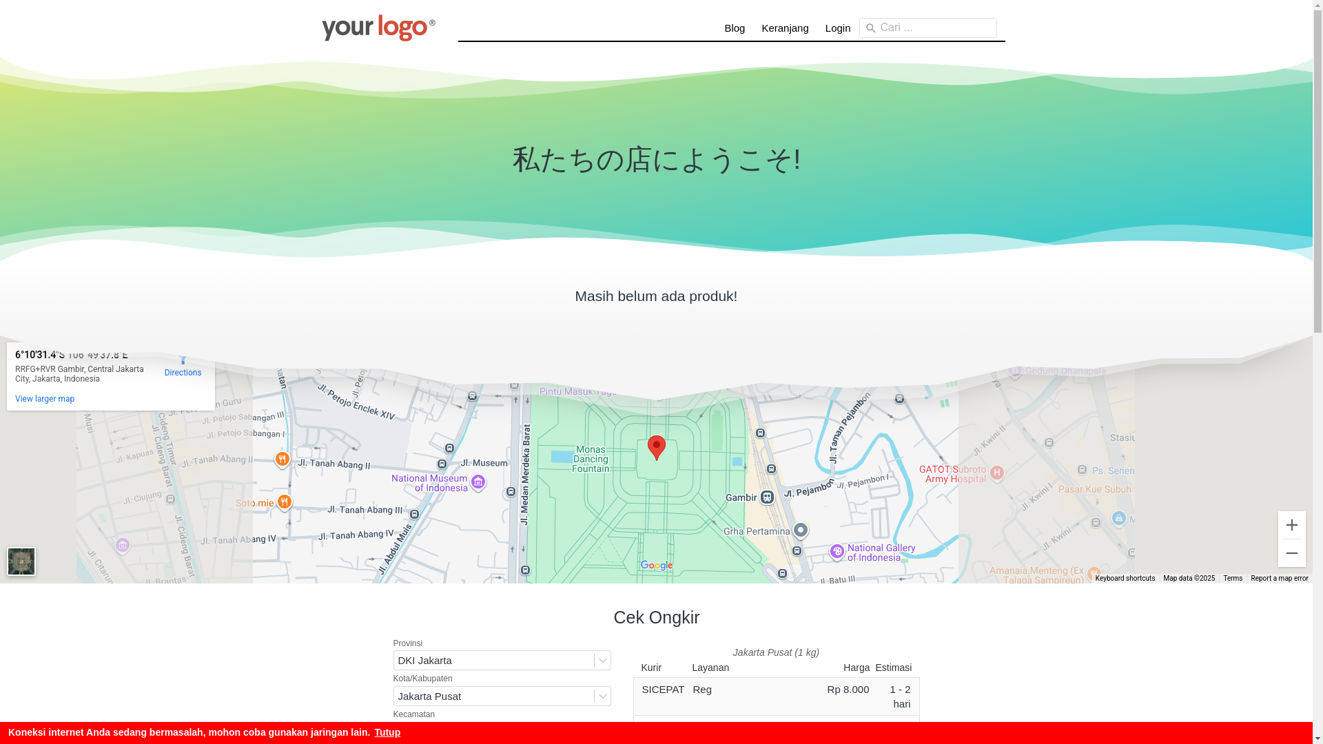 website screenshot of https://tyandstore.my.id/