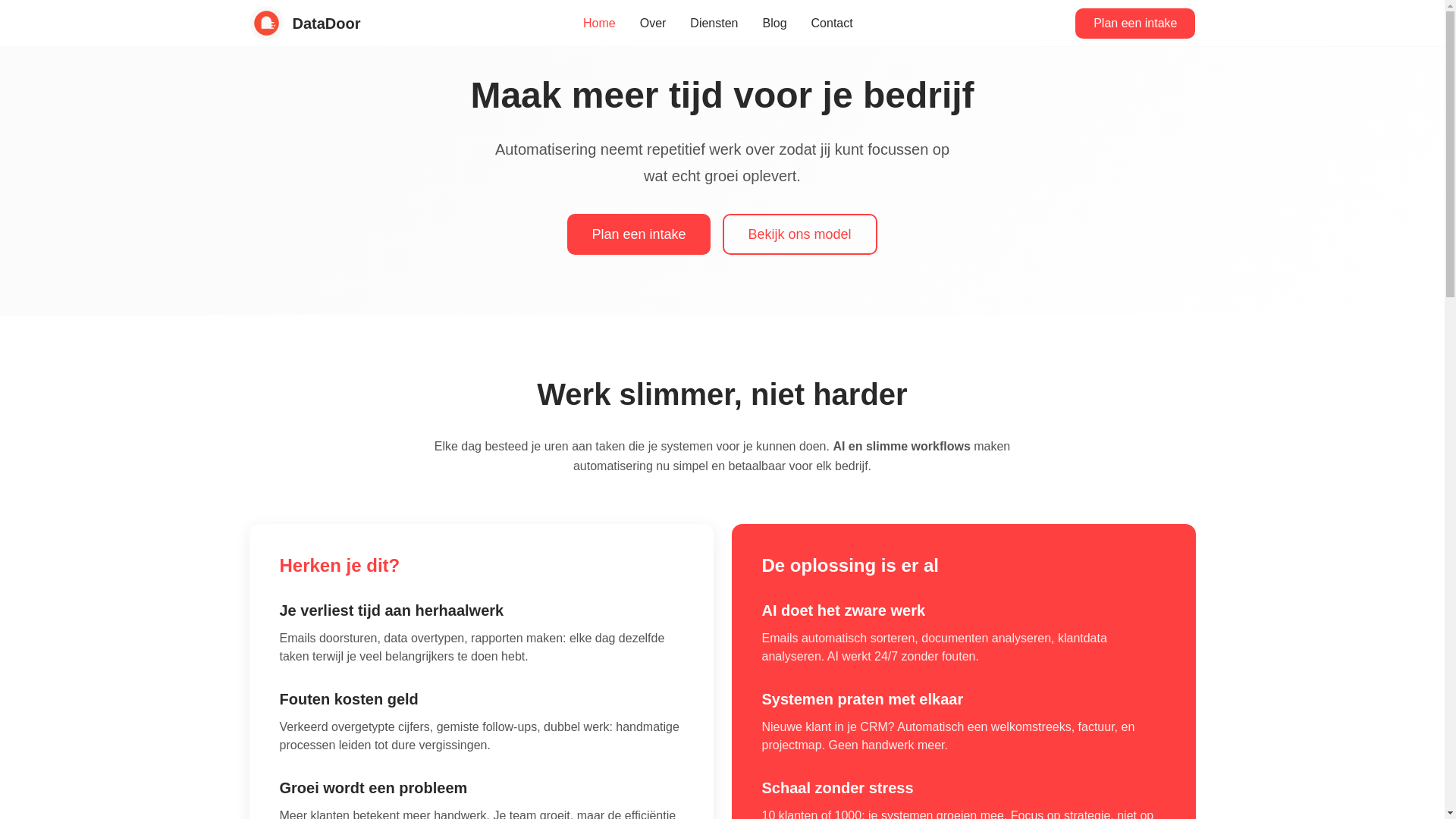 website screenshot of https://datadoor-website.pages.dev/