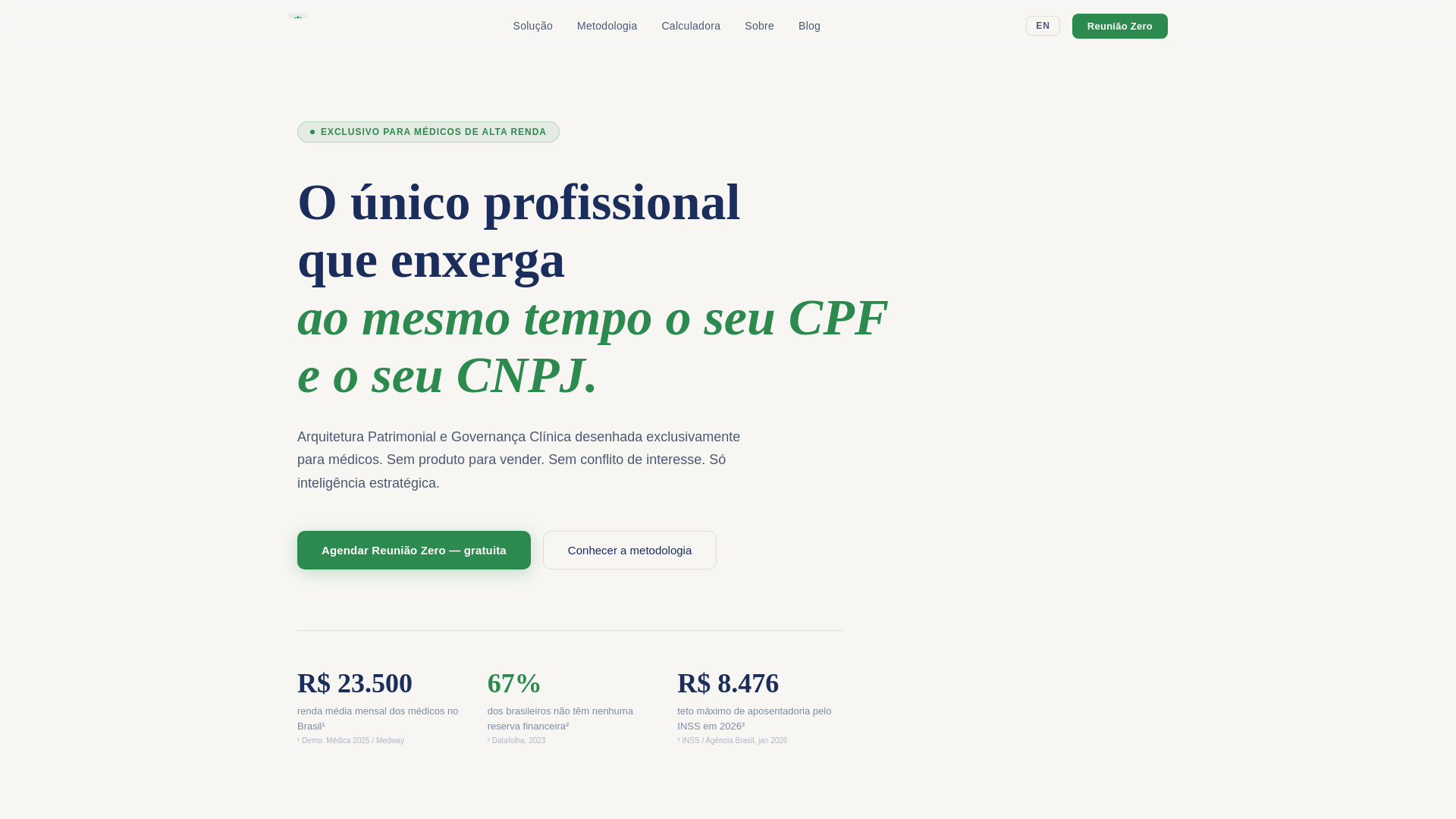 website screenshot of https://arquitetopatrimonial.com.br/