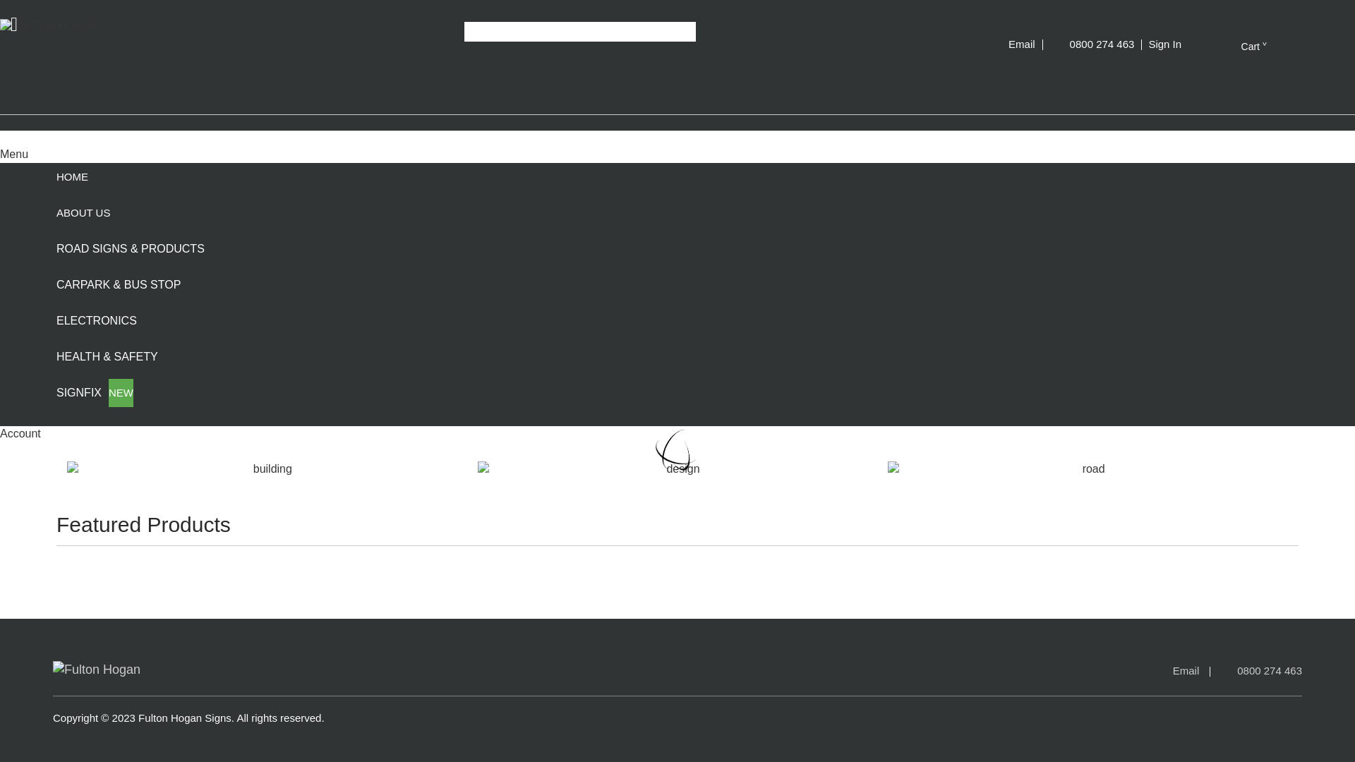 website screenshot of https://fultonhogansigns.co.nz/