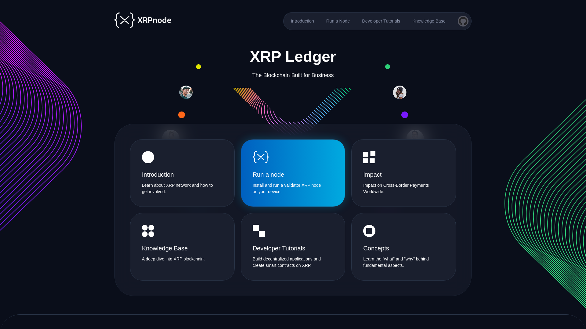 website screenshot of https://xrp-node.org