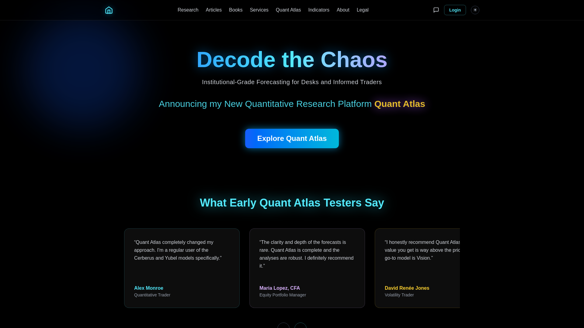 website screenshot of https://quant-atlas.com