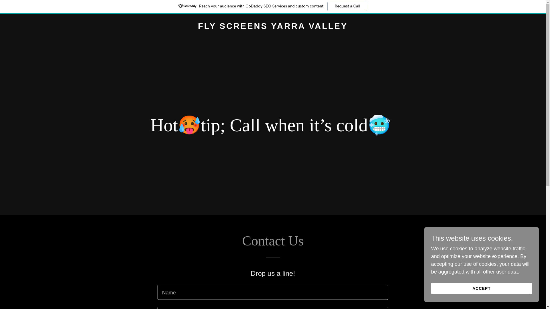 website screenshot of https://flyscreensyarravalley.au/