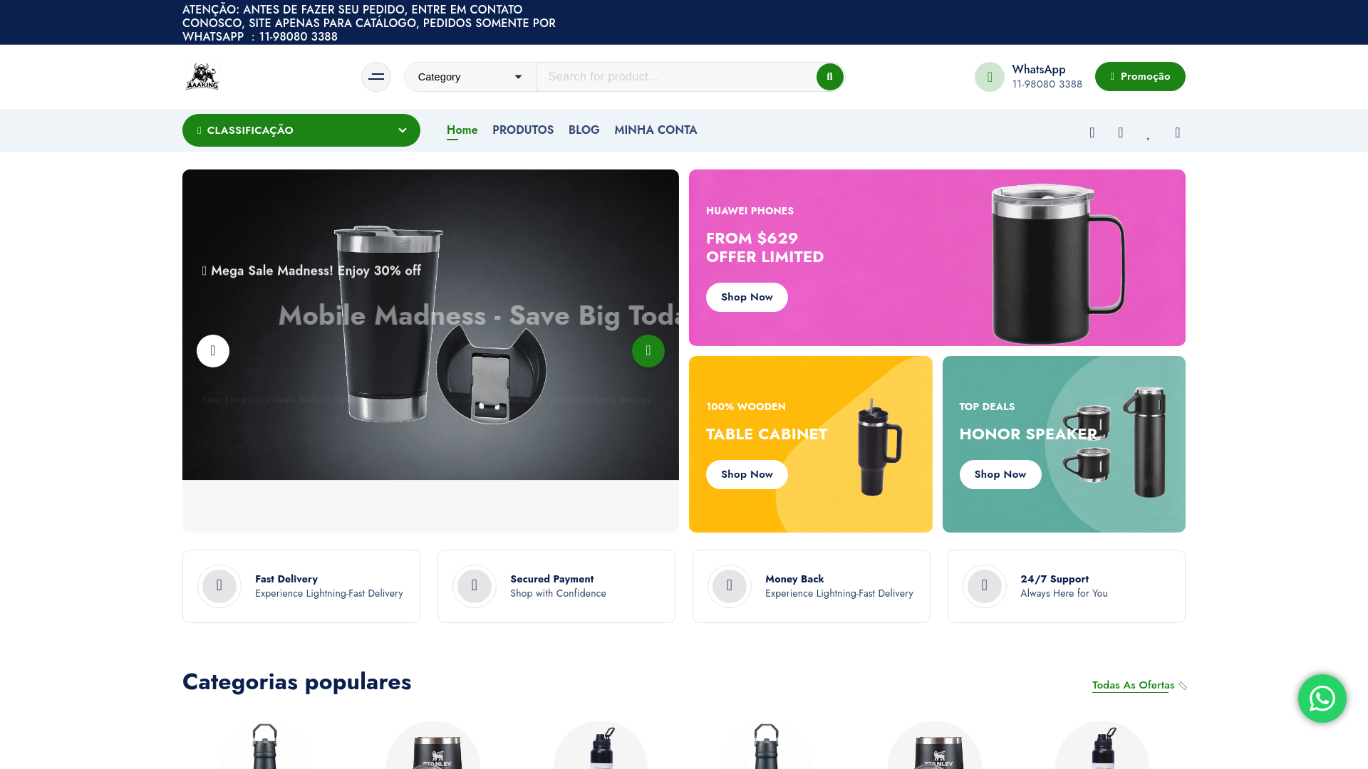 website screenshot of https://aaaaking.com/