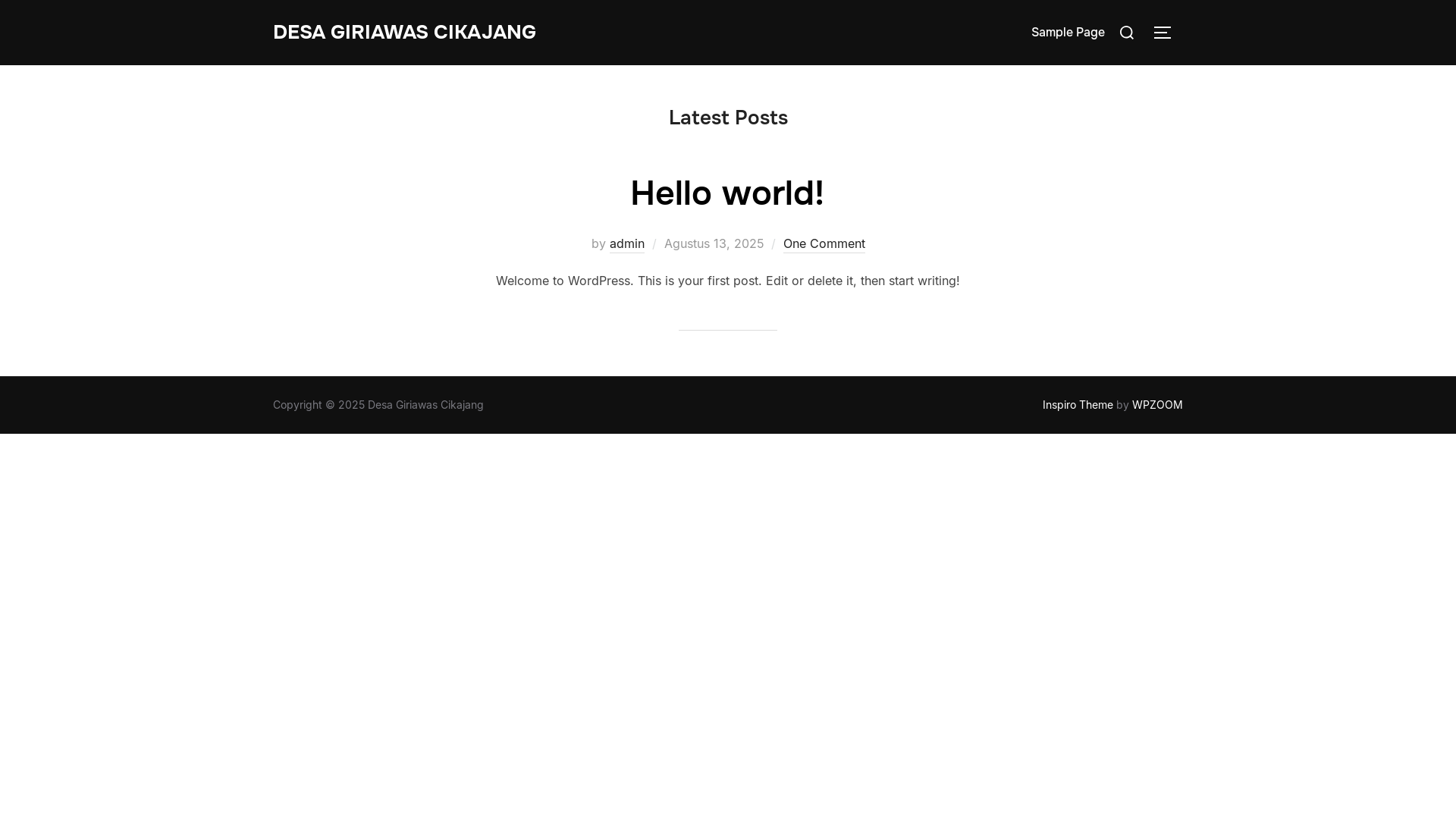 website screenshot of https://giriawasbengras.id/